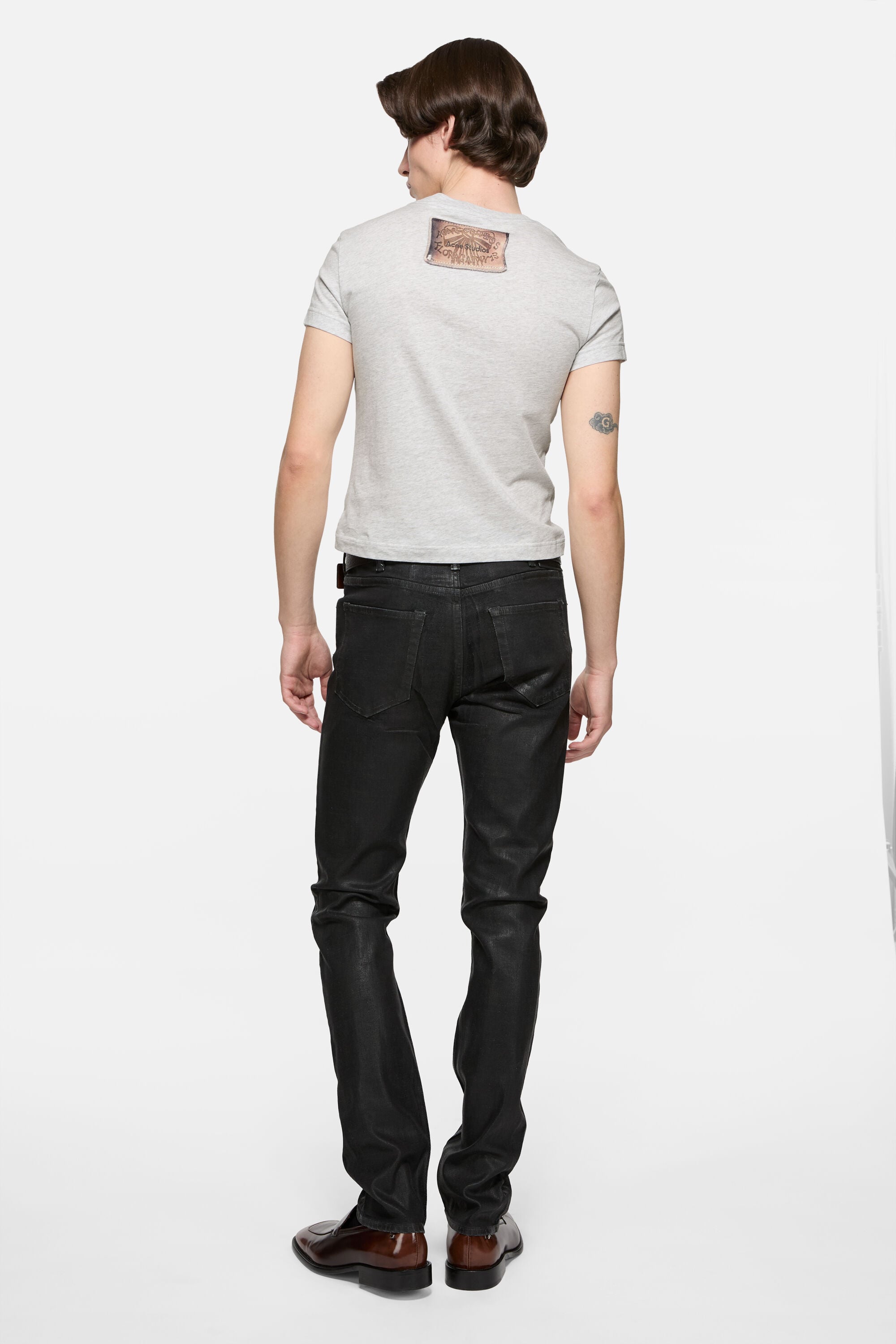 Acne Studios - Fitted graphic t-shirt - Grey Melange