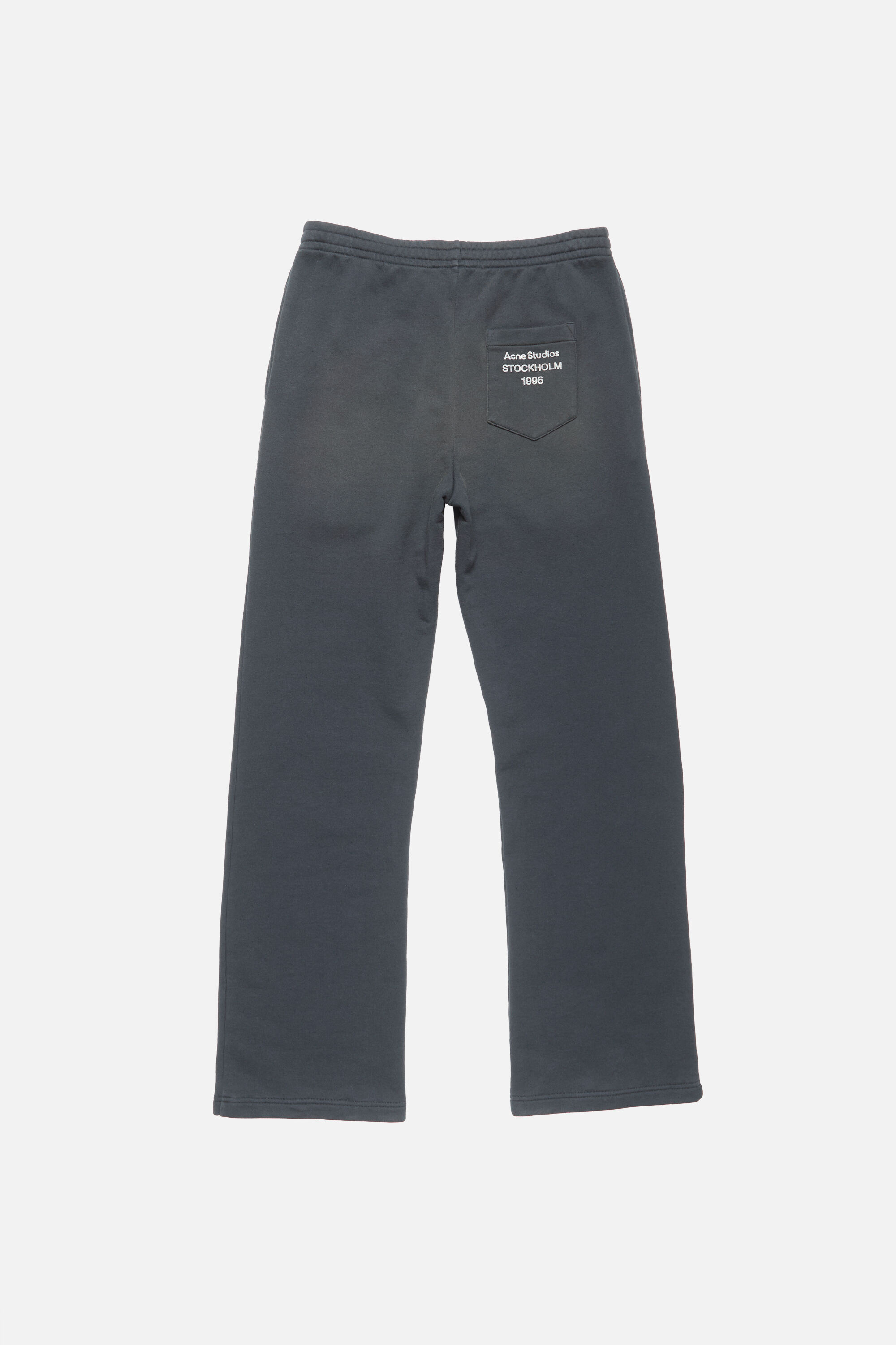 Acne Studios - Fleece trousers with stamp logo - Faded black