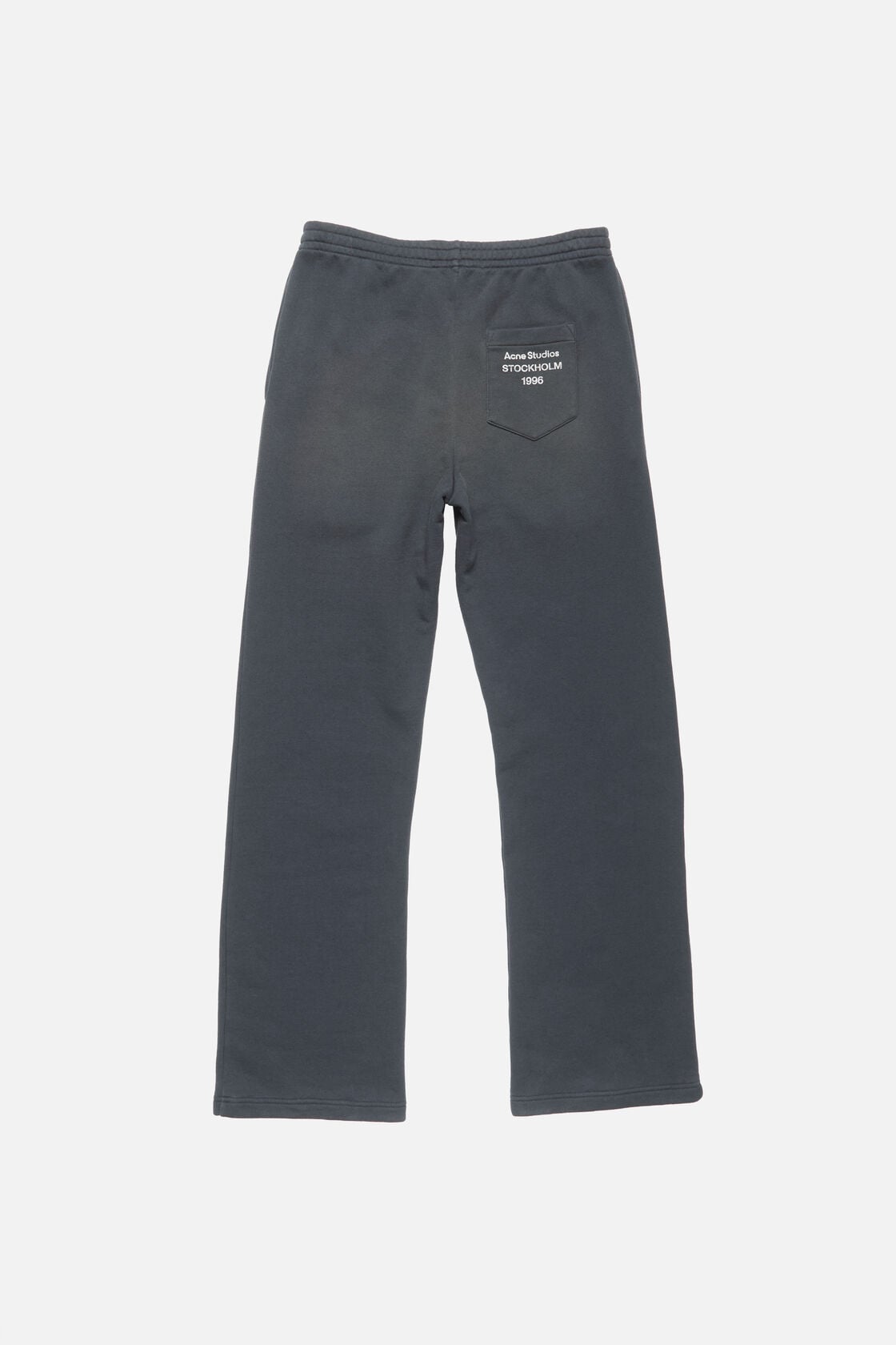 Fleece trousers with stamp logo, Faded black, 2000x