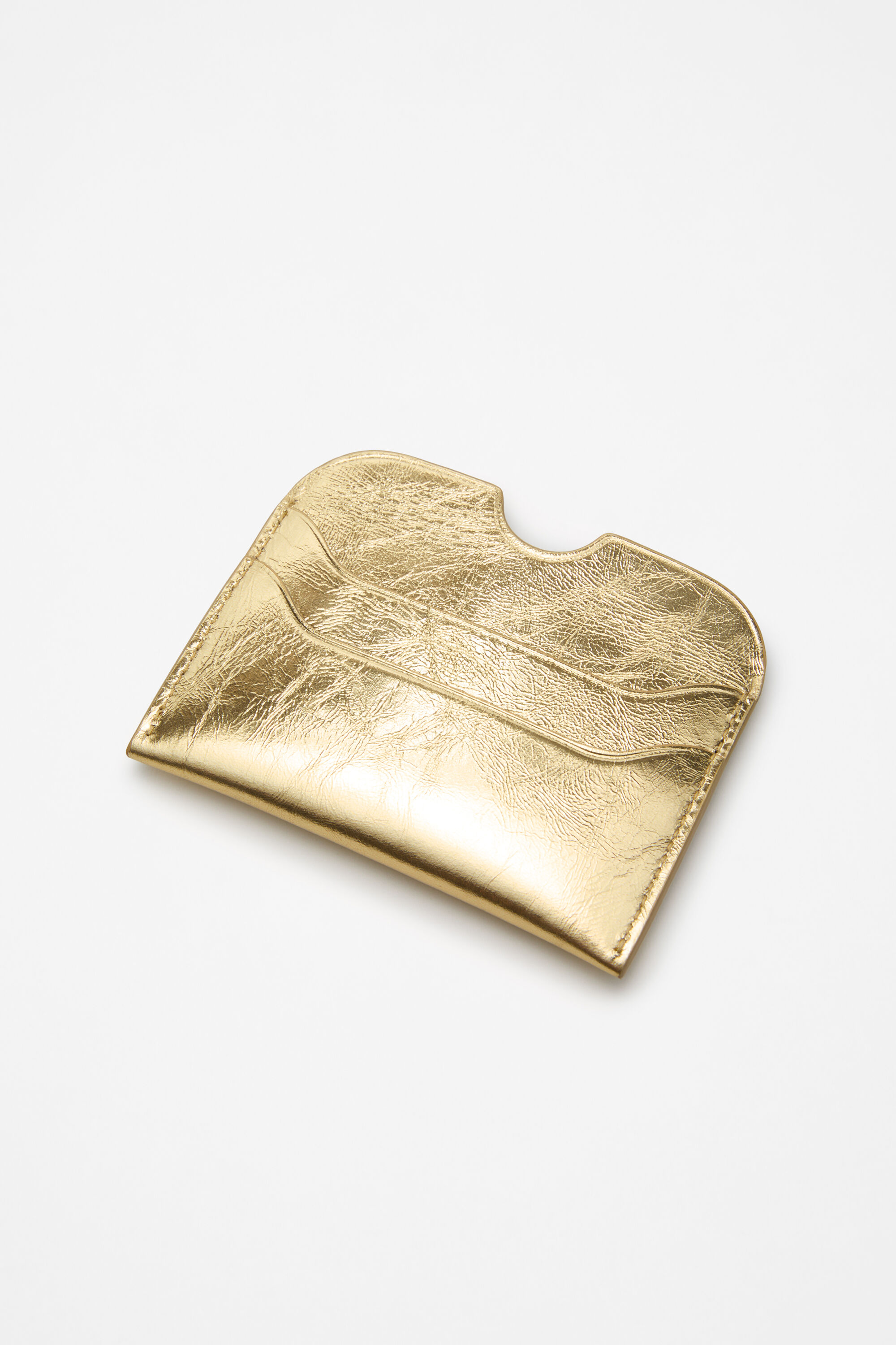 Acne Studios - レザーカードホルダー - ゴールド