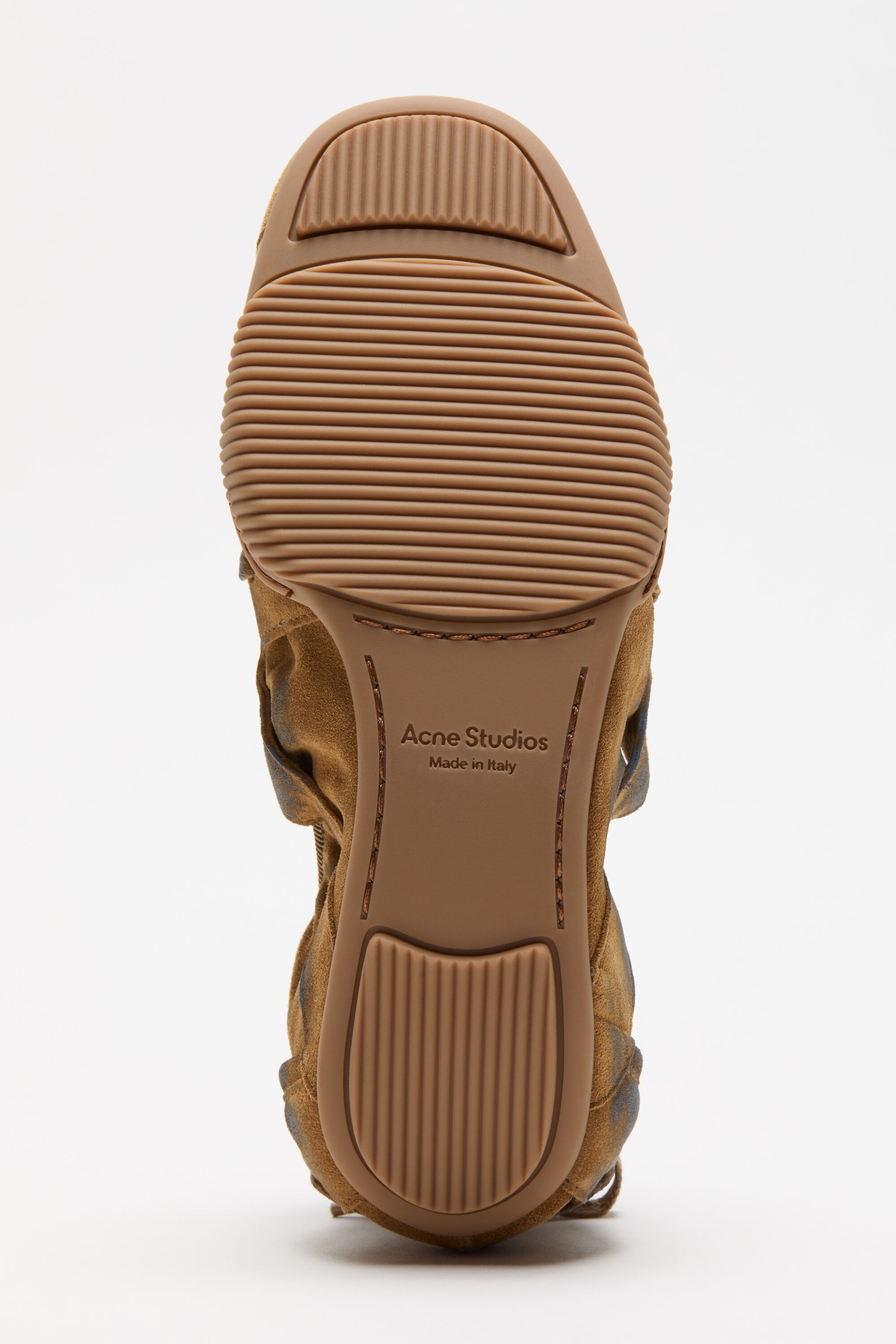 Acne Studios - Lace-up suede shoes - Beige/blue