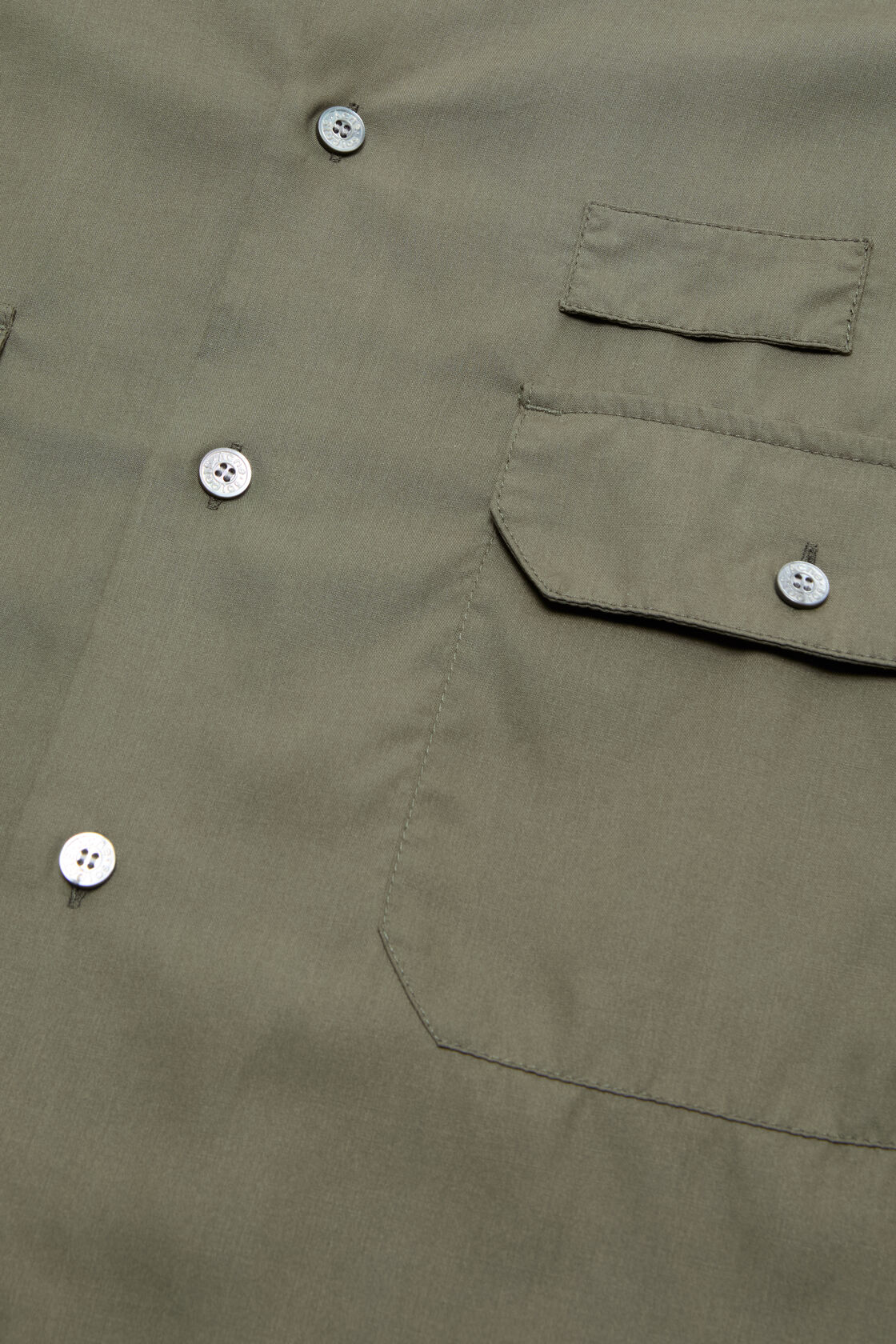 Button-up shirt with logo, Olive green, 2000x