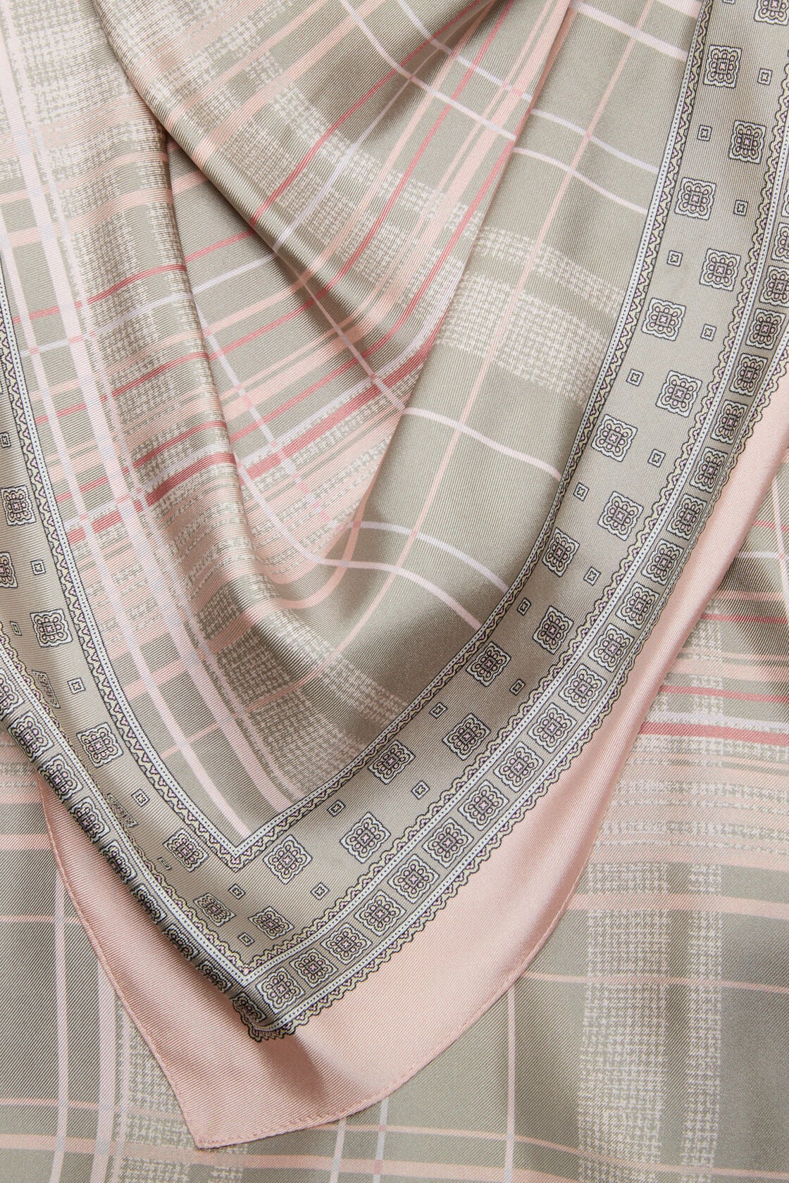Silk blouse with scarf, Pink, 2000x
