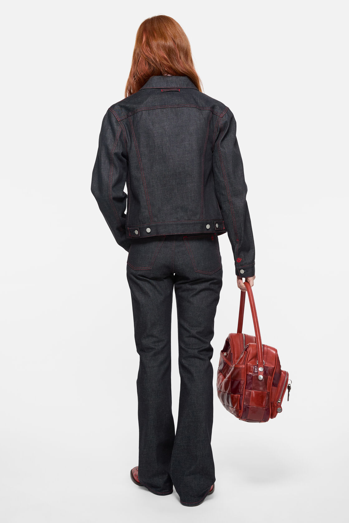 Re-edition raw denim jacket, Mid Blue, 2000x