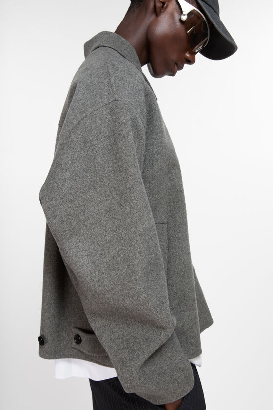 Acne Studios - ウールジッパージャケット - グレーメランジ