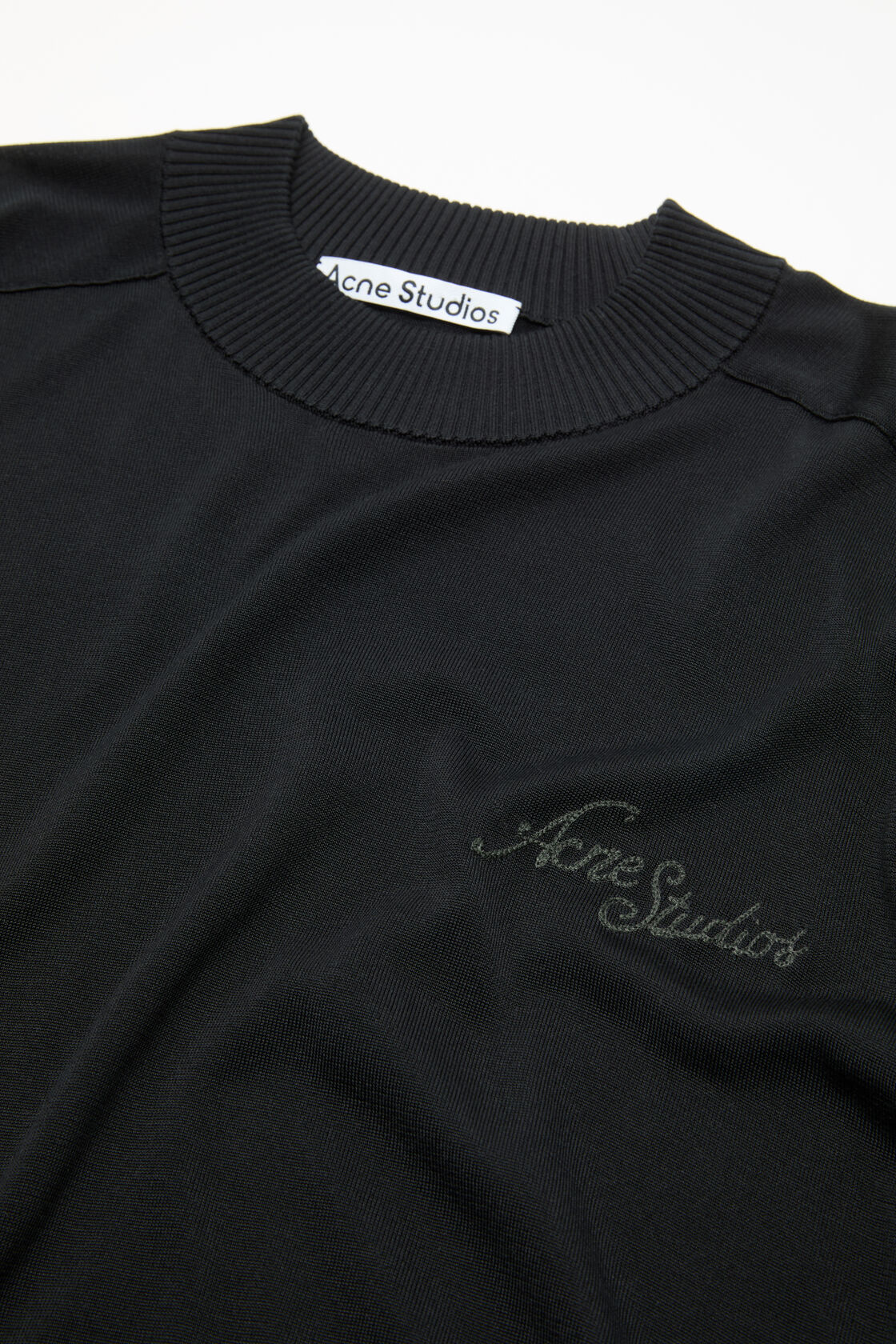 Short-sleeve knit, Black, 2000x