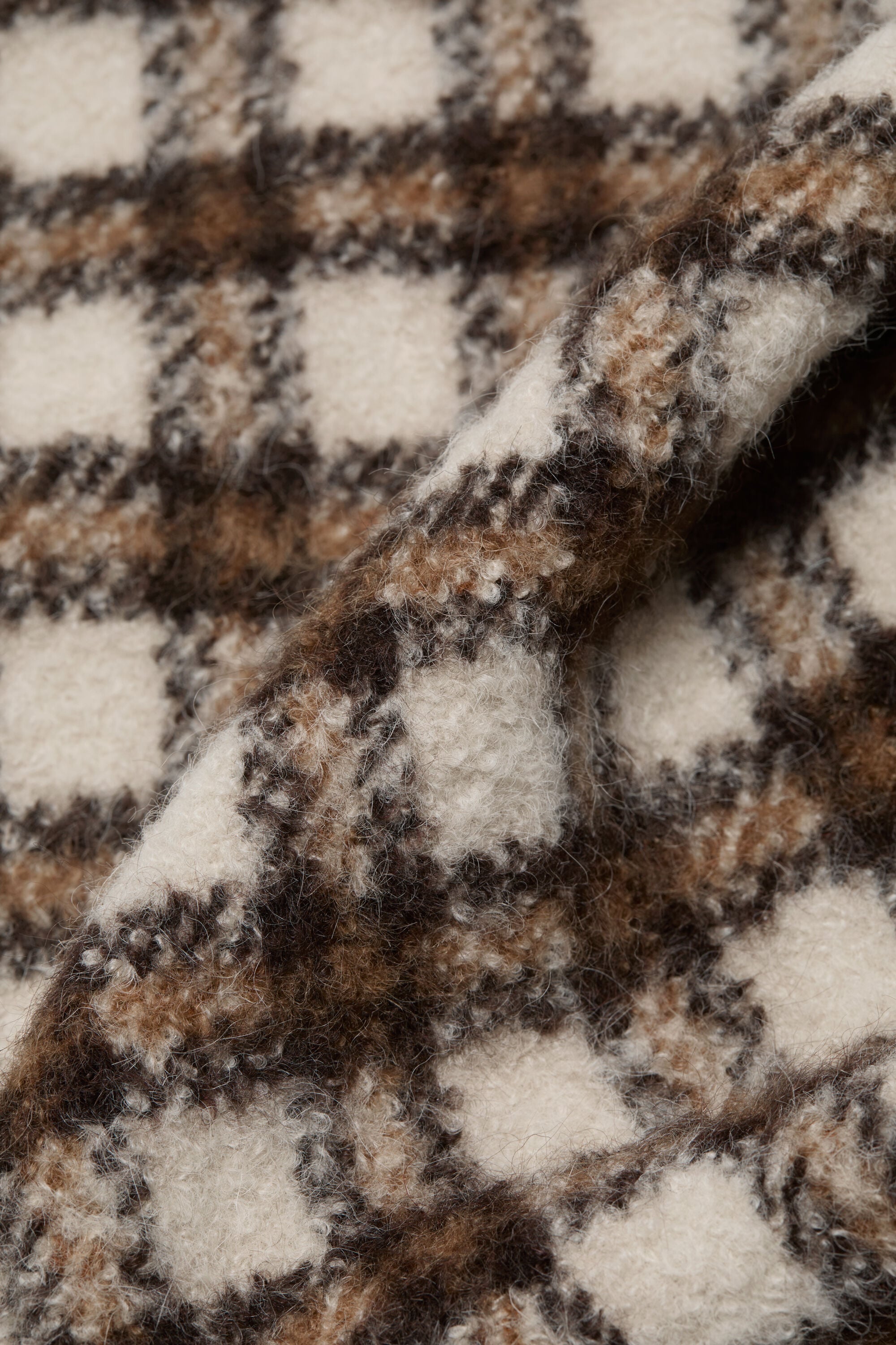 Acne Studios - Checked logo scarf - Beige/brown
