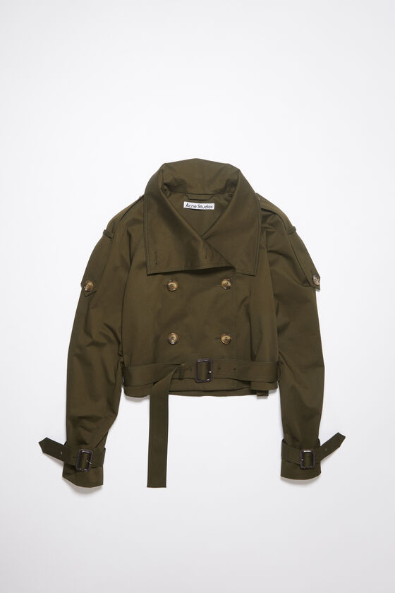 Acne Studios - Zweireihige Trench-Jacke - Militärgrün