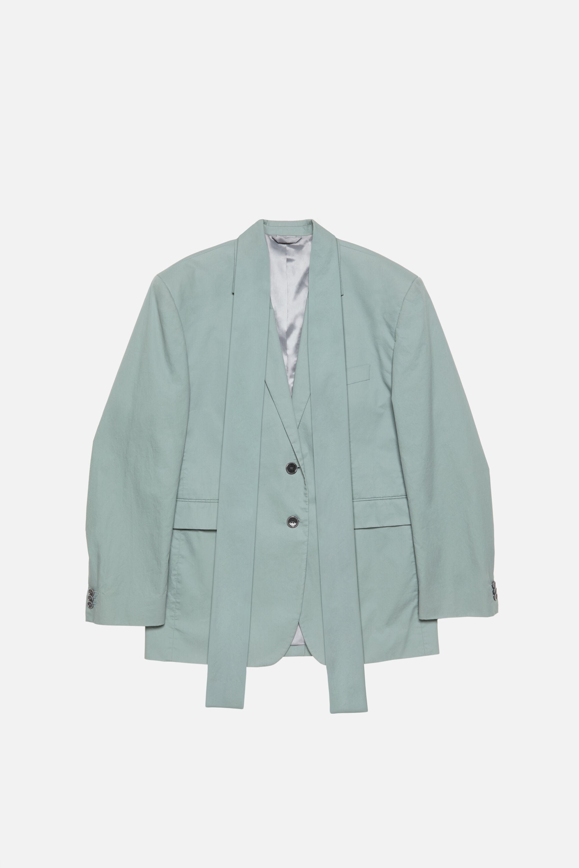 Acne Studios - スカーフ付きスーツジャケット - ユーカリグリーン
