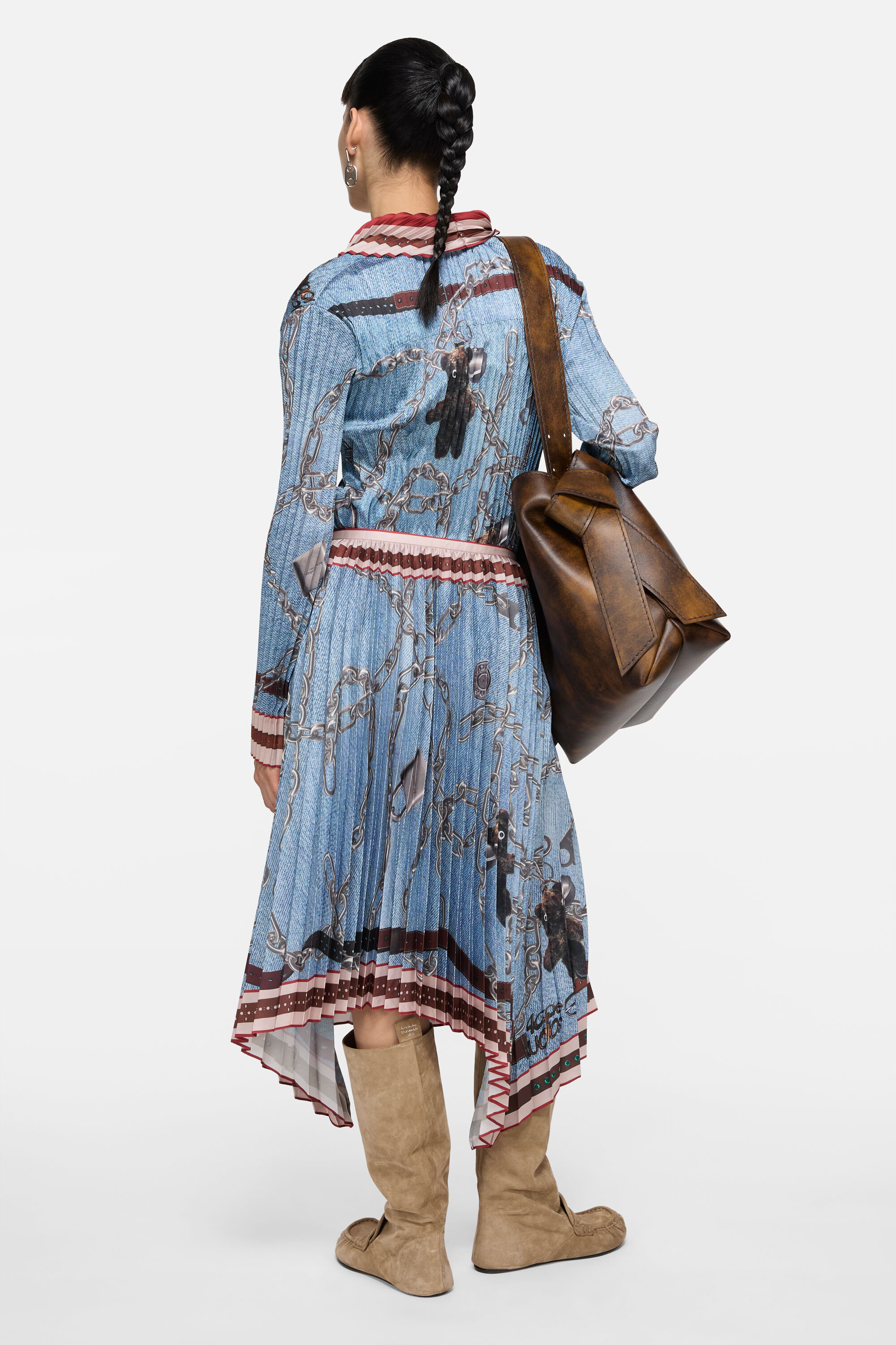 Acne Studios - ロングプリーツスカート - デニムブルー