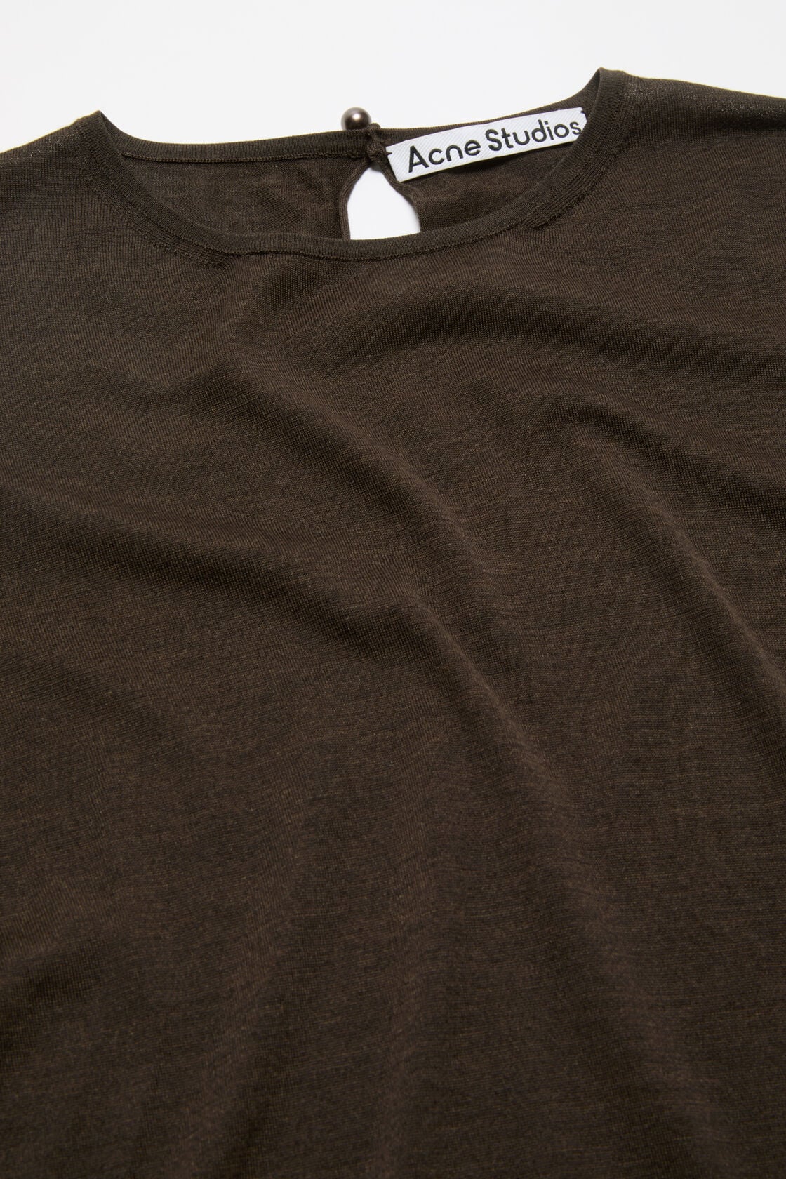 Silk knit top, Dark brown, 2000x