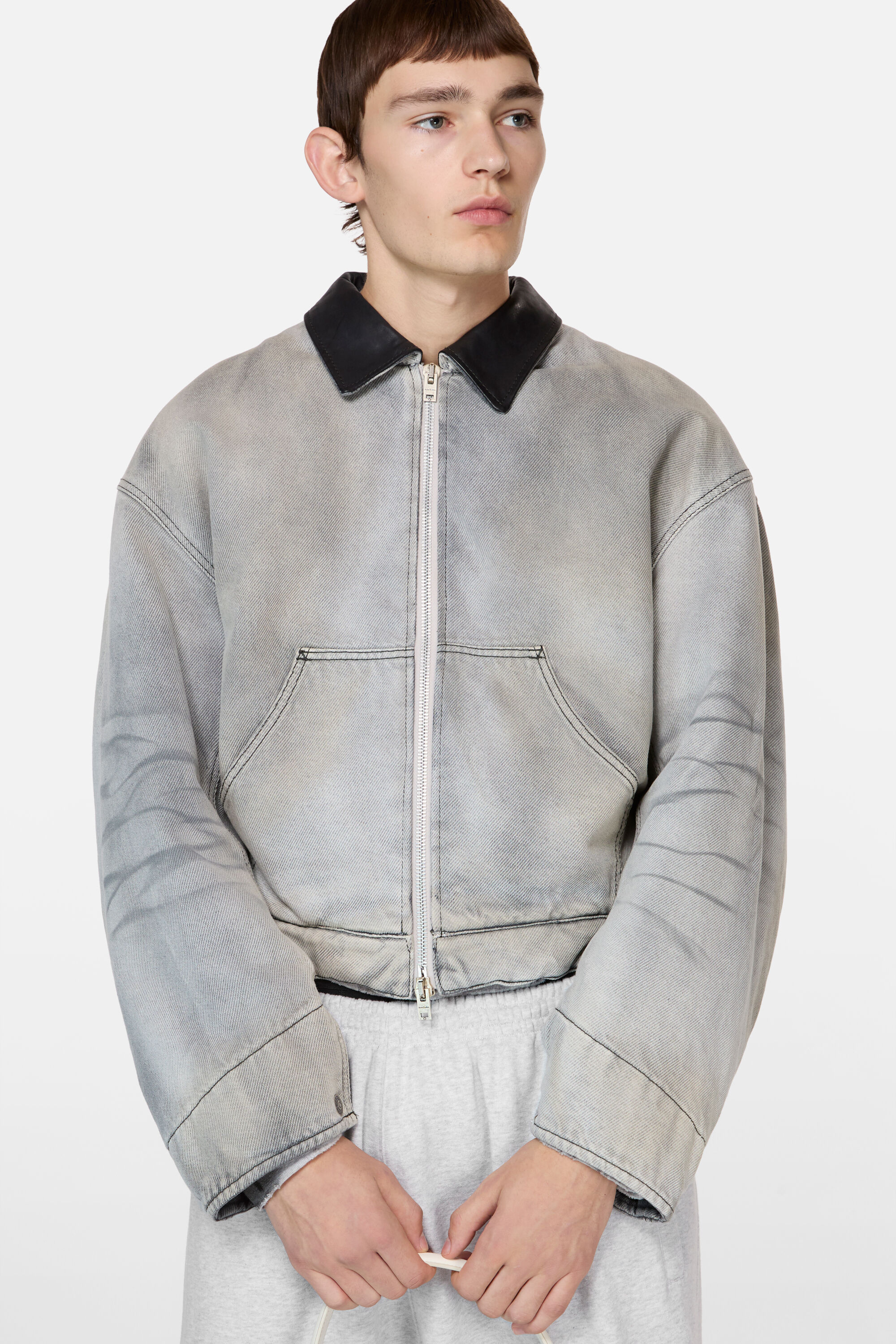 ジャケット・アウター FADED DENIM JACKET Acne Studios - Faded denim jacket - White/black
