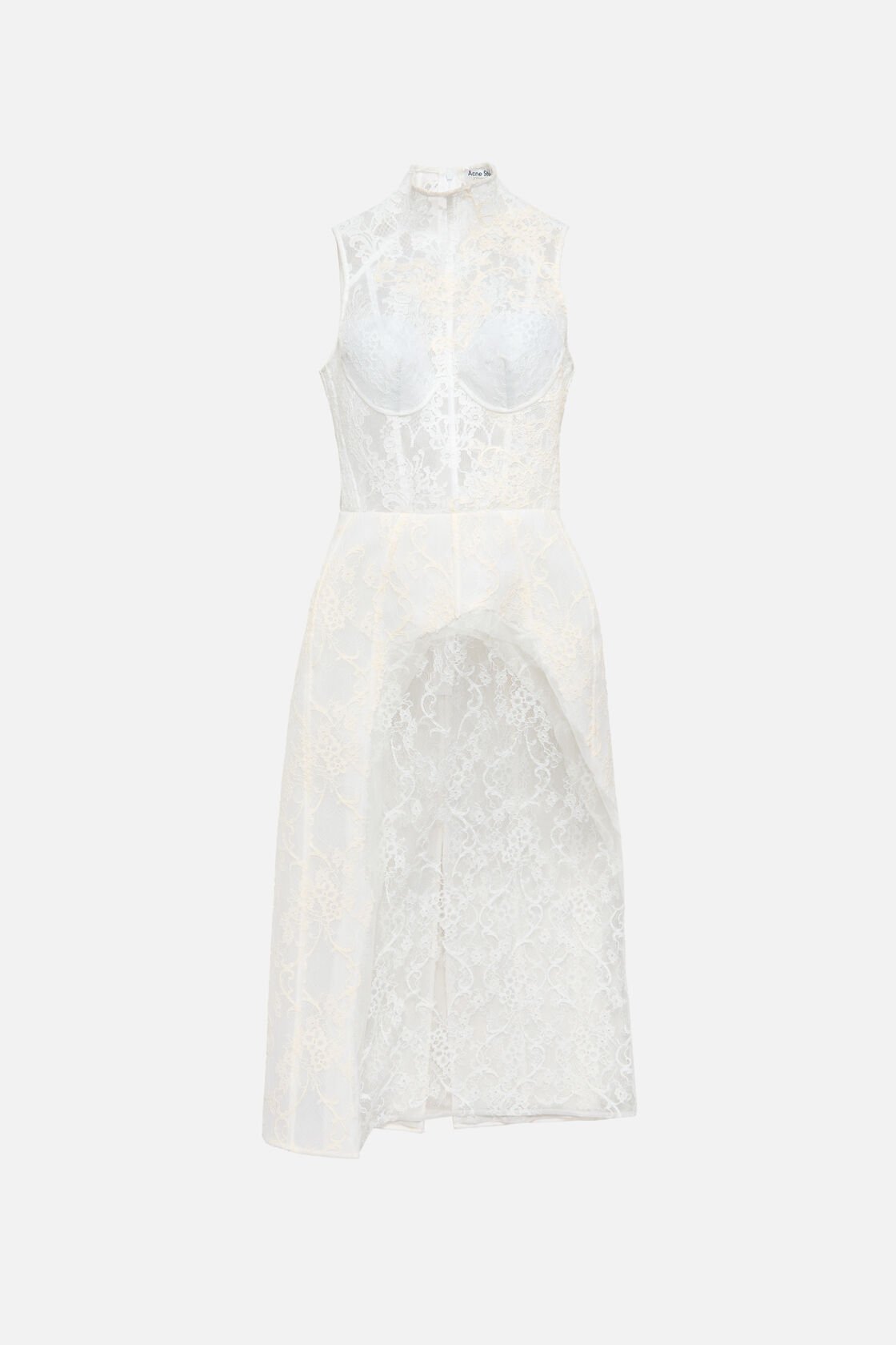 Lace corset dress, White/white, 2000x