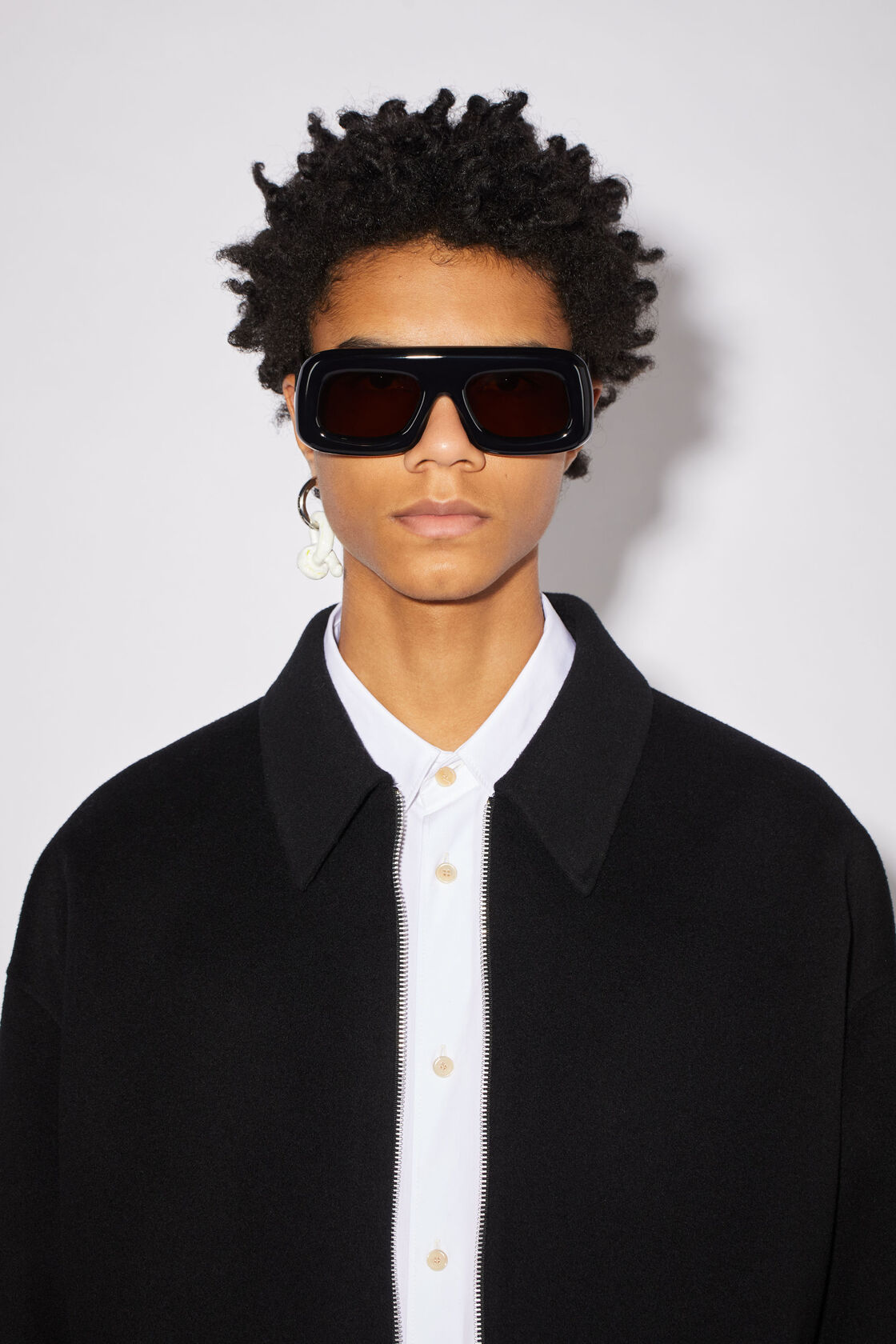 Double face wool jacket, Black, 2000x