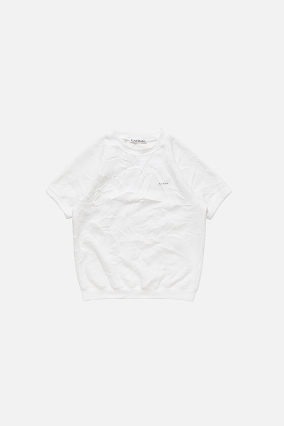 Crinkled fleece t-shirt