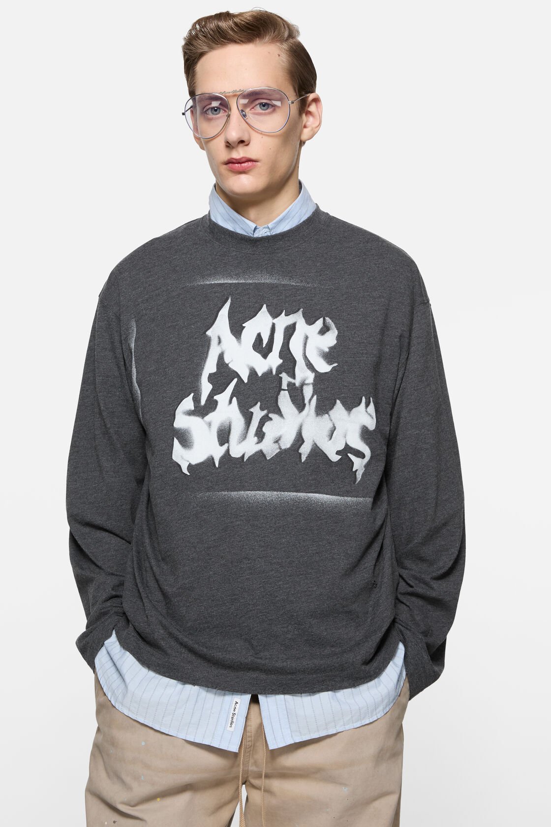 Gothic logo t-shirt, Faded black, 2000x