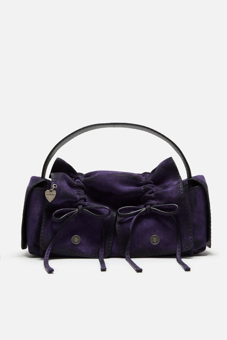 Multipocket Suede Bleached, Violet purple