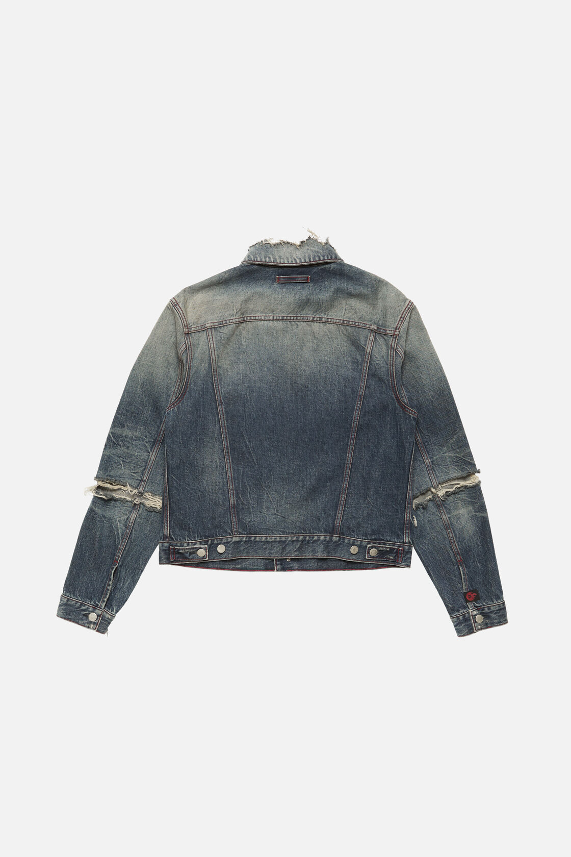 Re-edition worn denim jacket, Mid Blue, 2000x