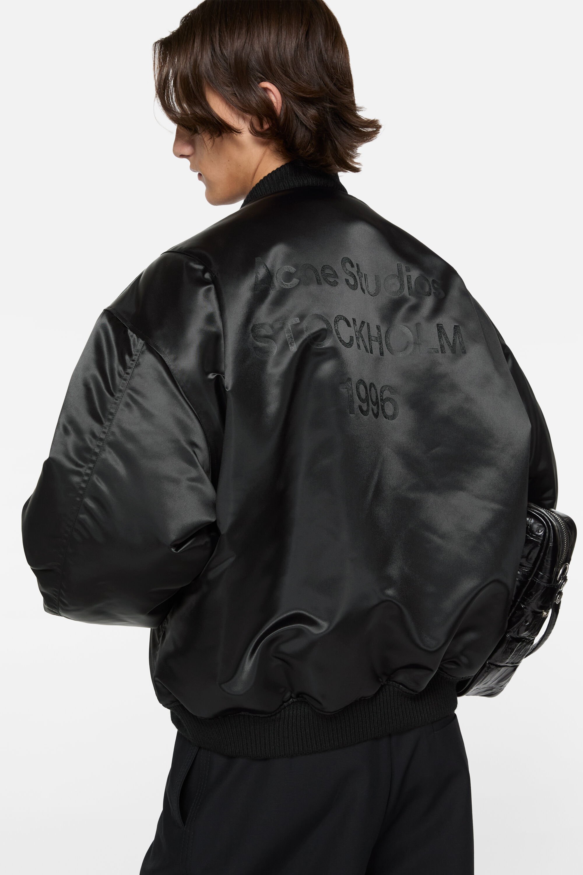 Acne Studios ボンバージャケット ロゴグラム ブラック 46 Acne Studios - Logo bomber jacket - Black