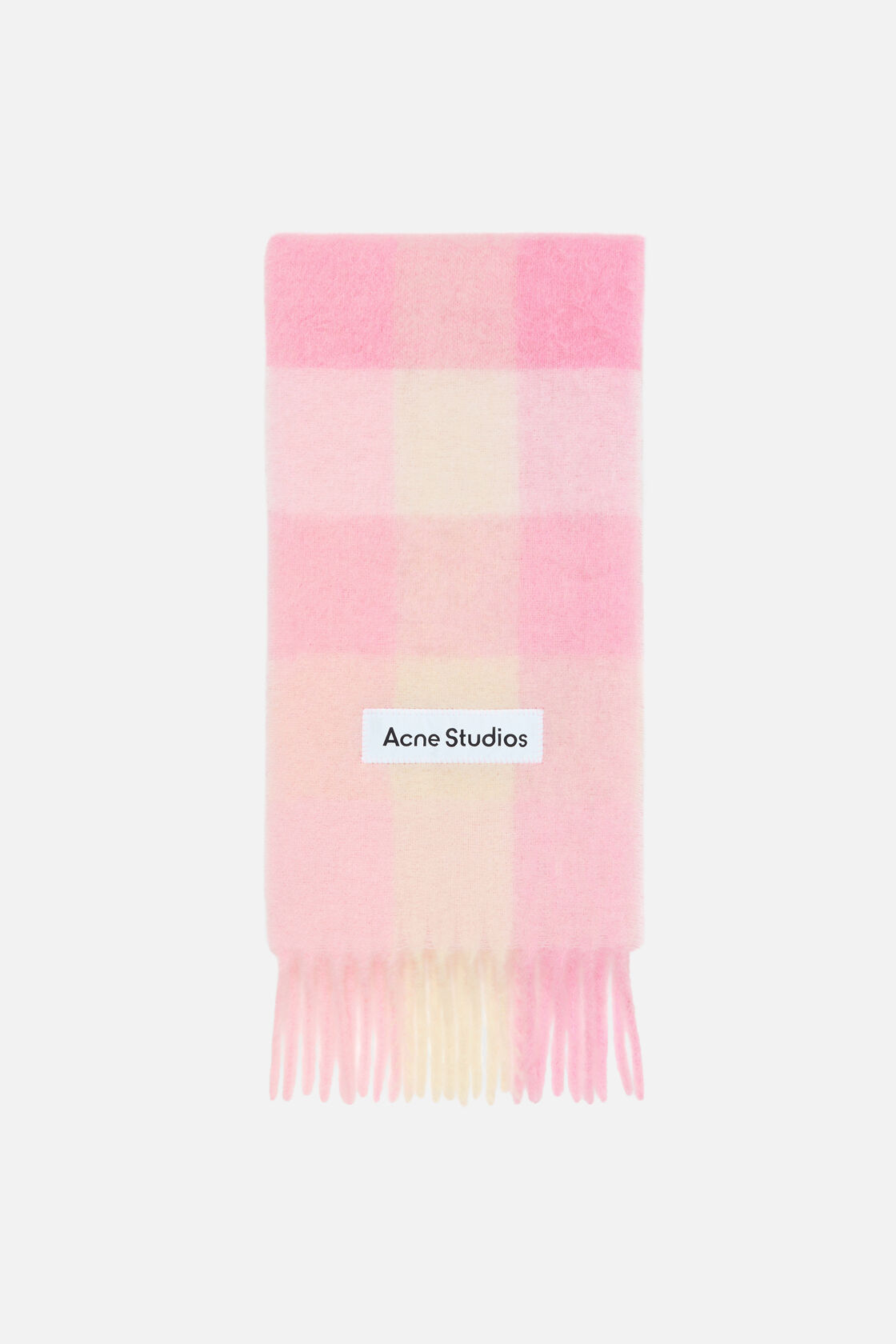 Mohair checked scarf, Candy Pink/White/Pale Pink, 2000x