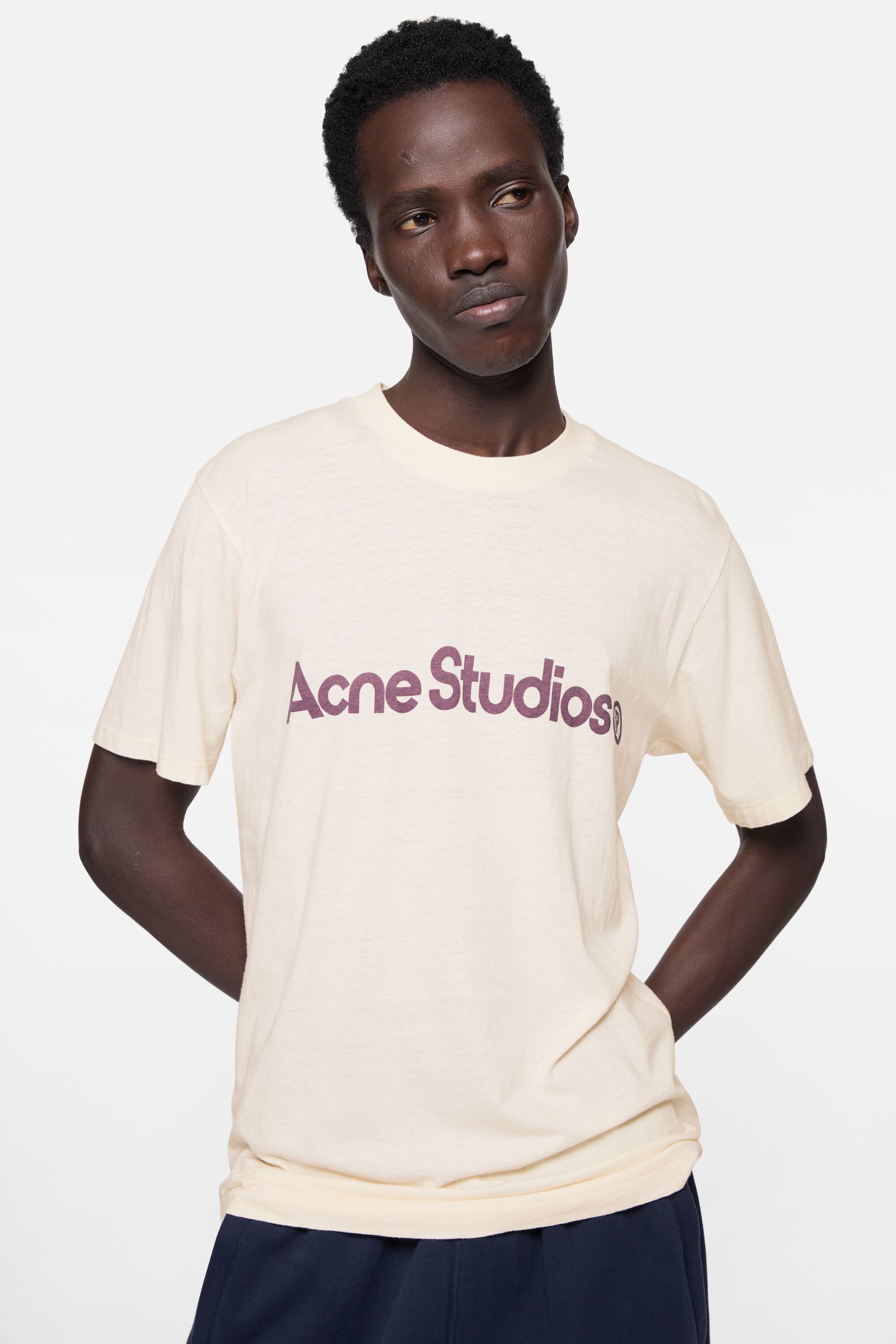 Acne Studios - グラフィックTシャツ - ペールピンク