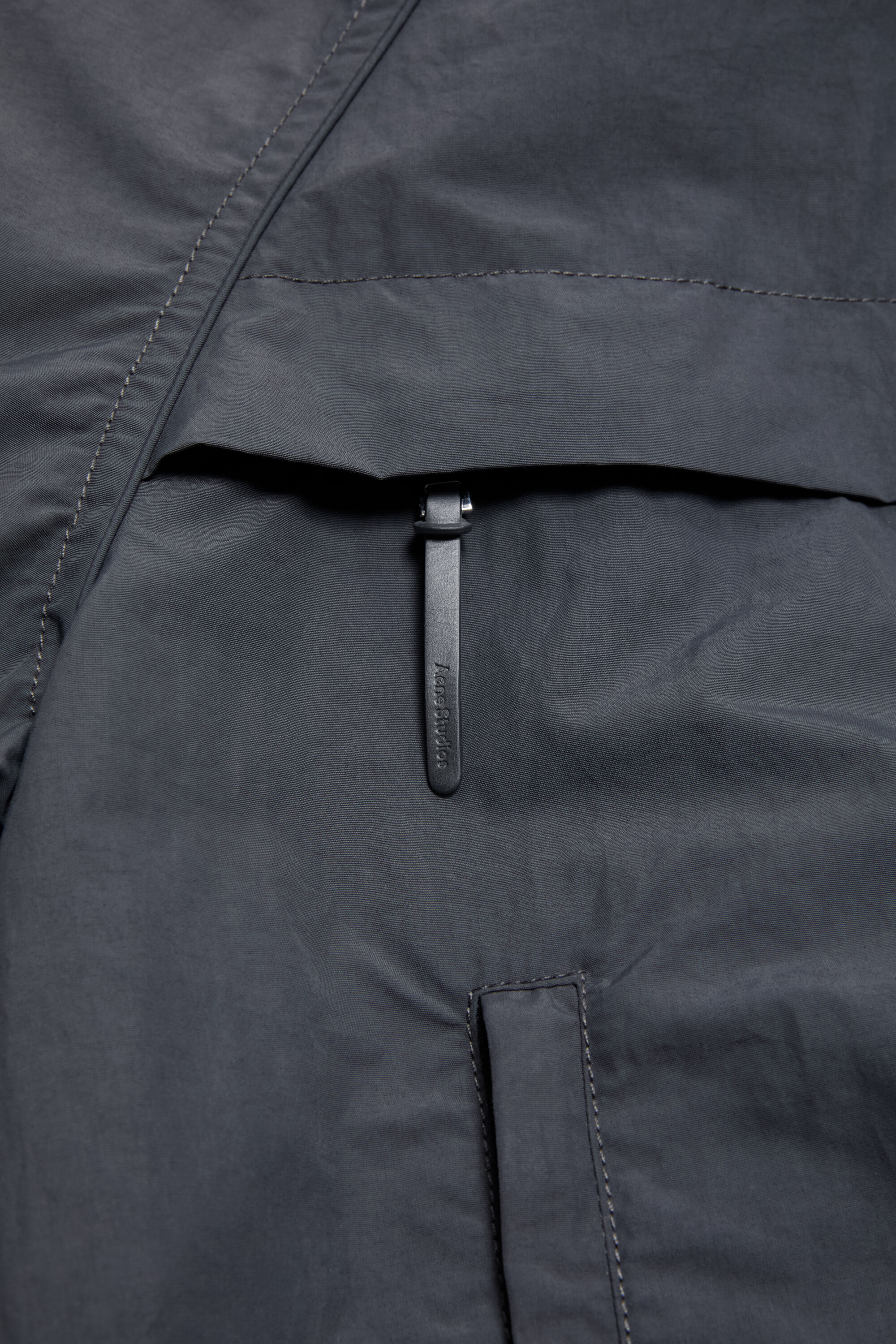 Acne Studios - Nylon logo jacket - Steel grey