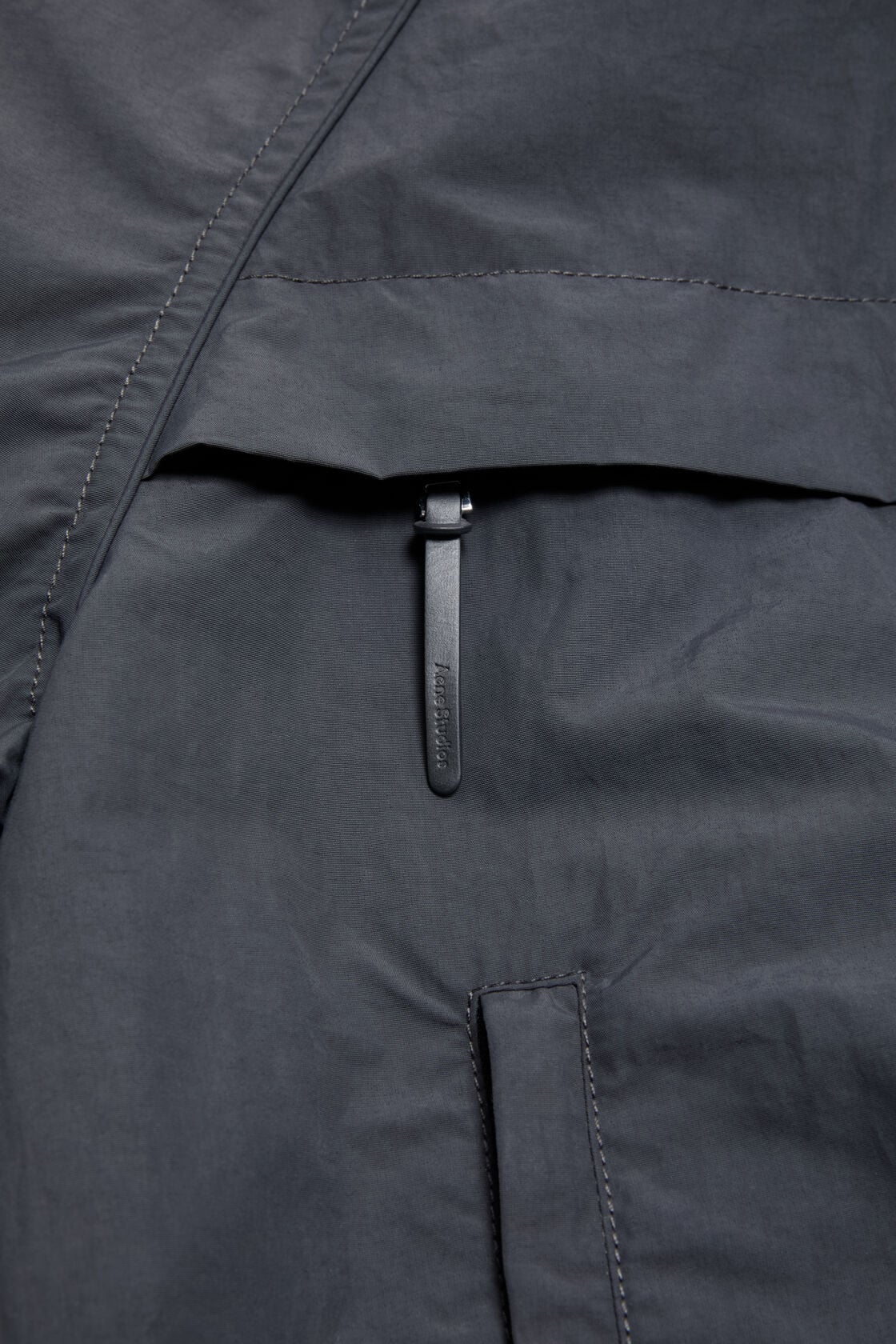 Nylon logo jacket, Steel grey, 2000x