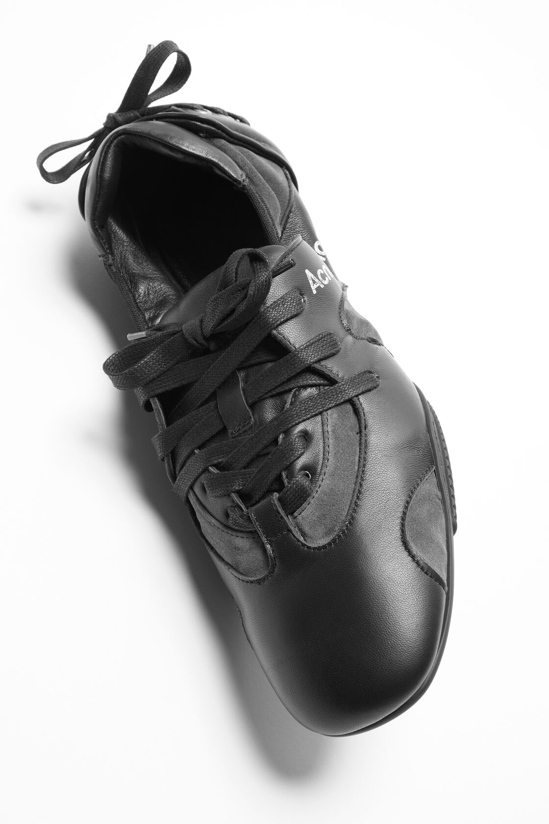 Leather lace-up shoes, Off black/black, 2000x