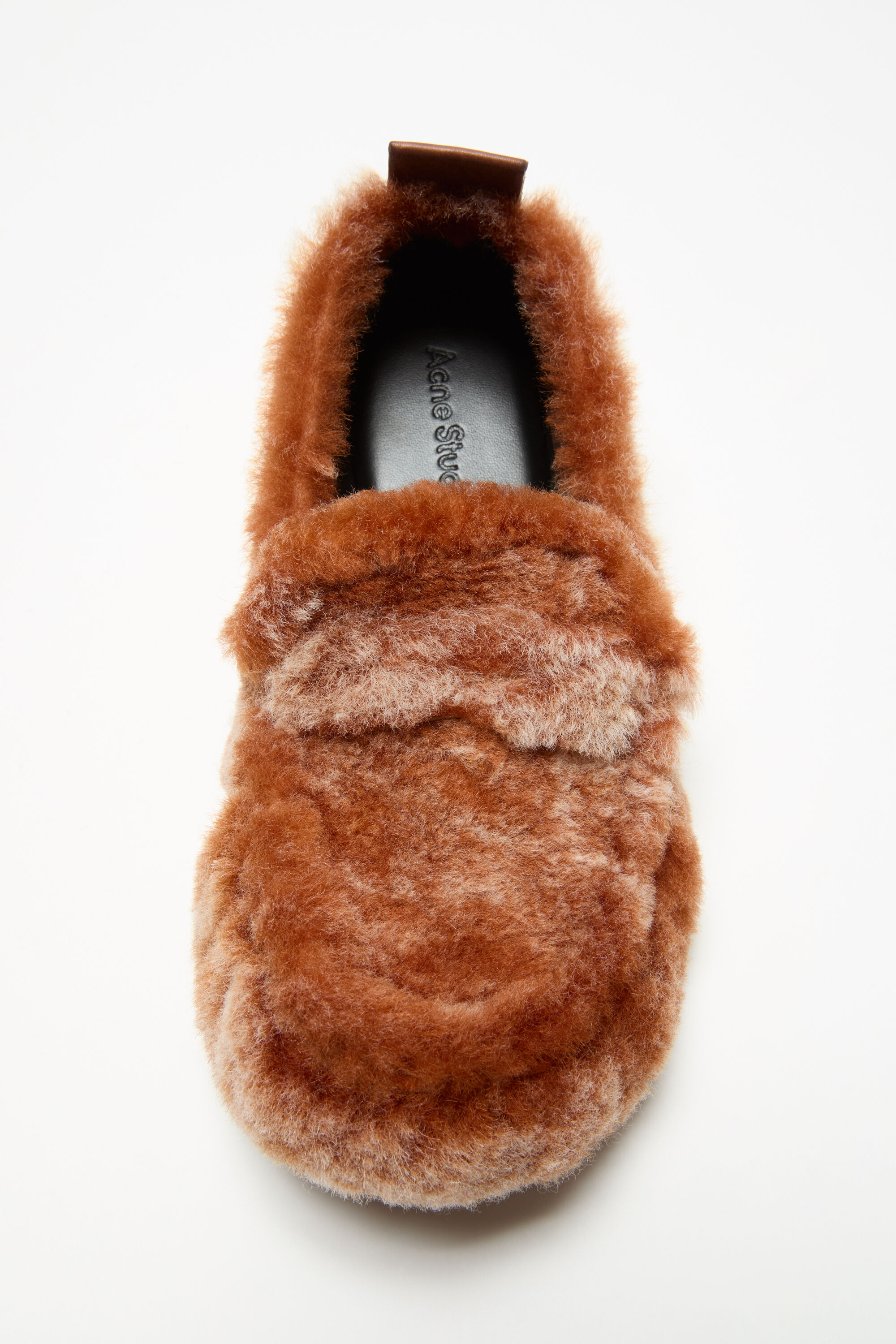 Acne Studios - Shearling loafers - Orange Multi