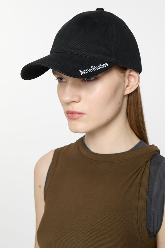 Acne Studios - ツイルロゴキャップ - ブラック 