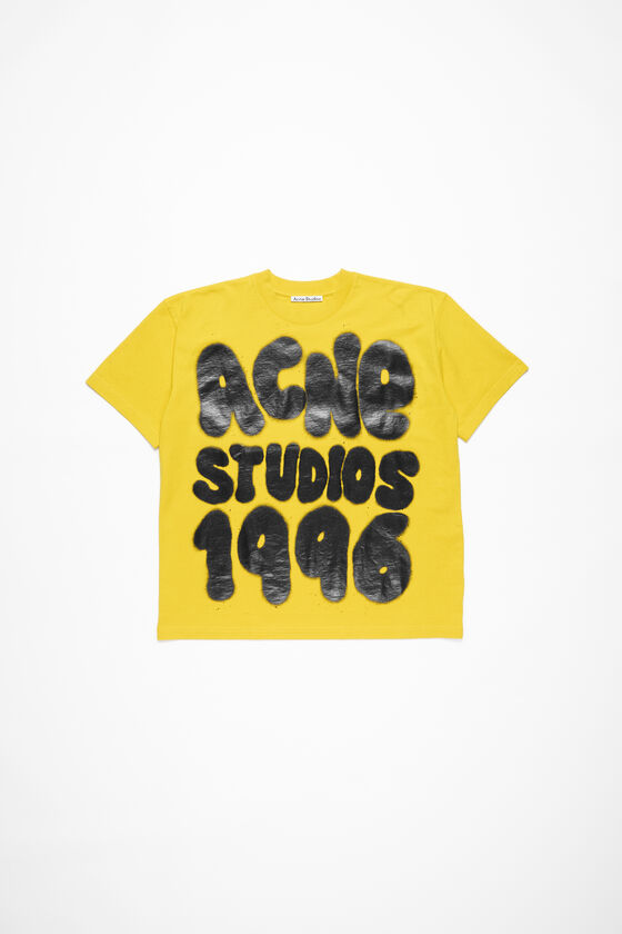 Acne Studios - T-shirt logo - Relaxed unisex fit - マスタードイエロー