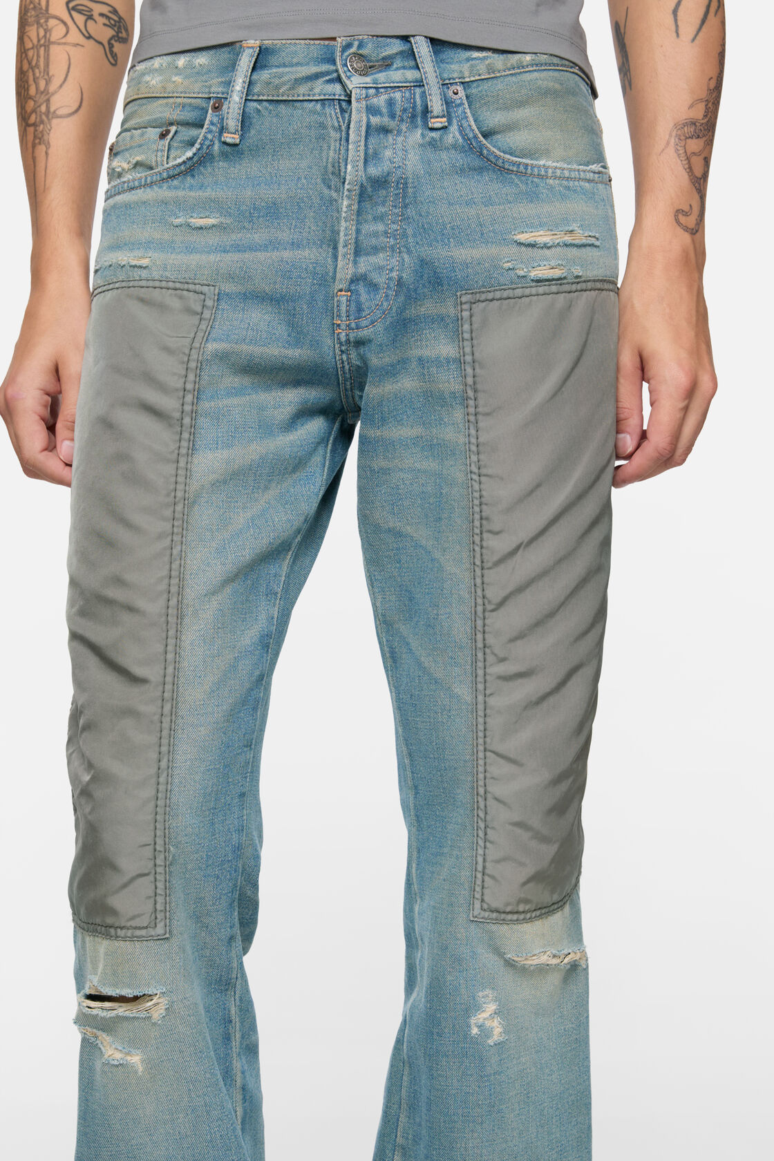 常规版型牛仔裤 - 2010, 中蓝/浅灰, 2000x