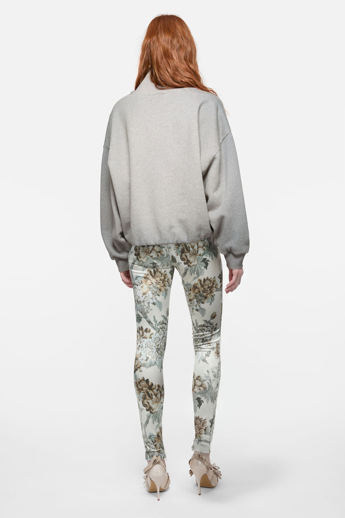 Fleece sweatshirt with logo, Grey Melange, 2000x