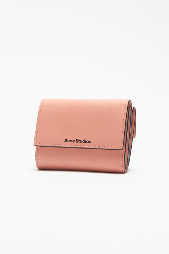 Acne Studios - 3つ折りレザーウォレット - サーモンピンク 