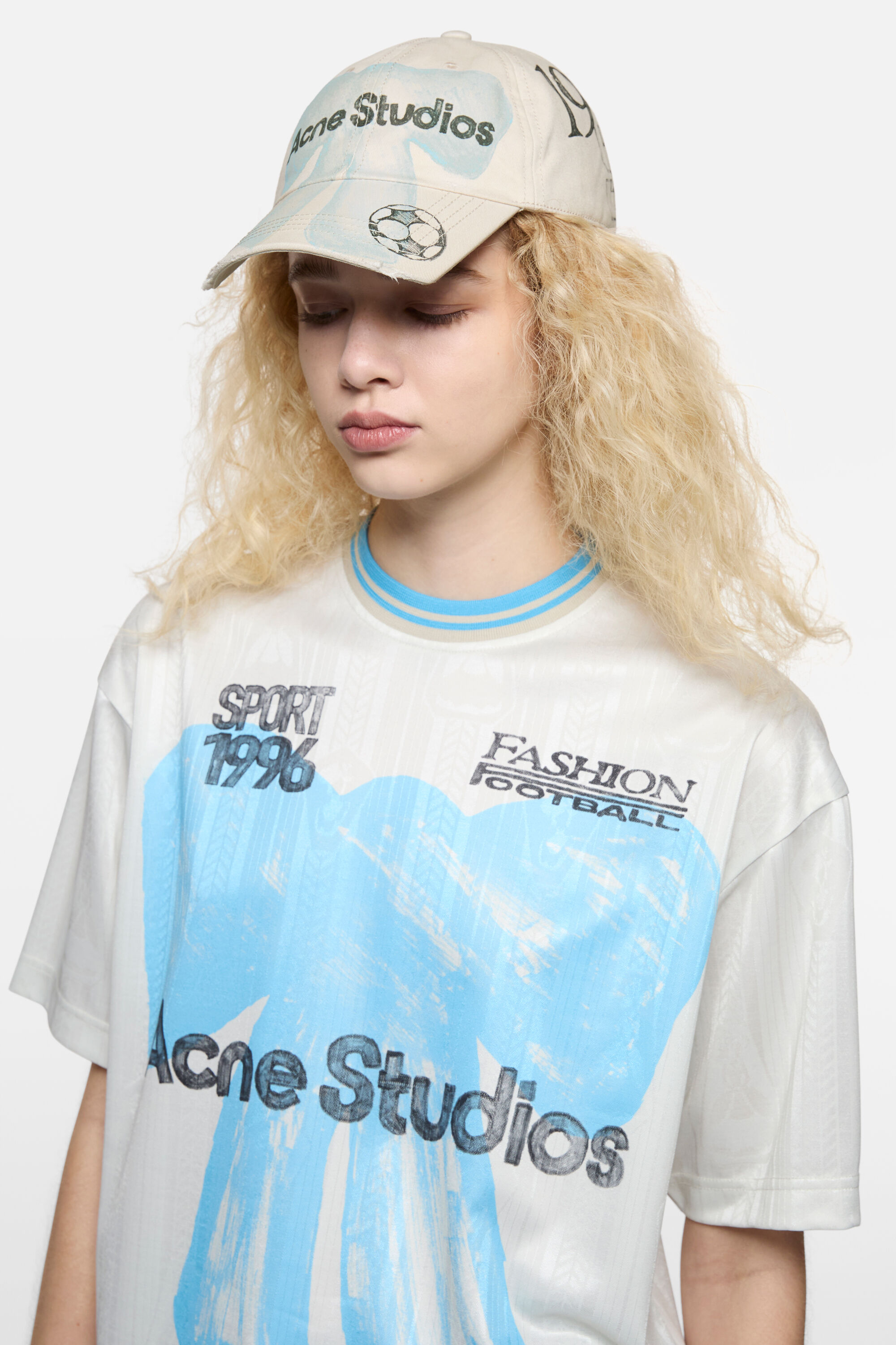 新品正規品 Acne Studios ダメージディテール ロゴニットキャップ Acne Studios - ダメージ加工ボウロゴキャップ - オートベージュ