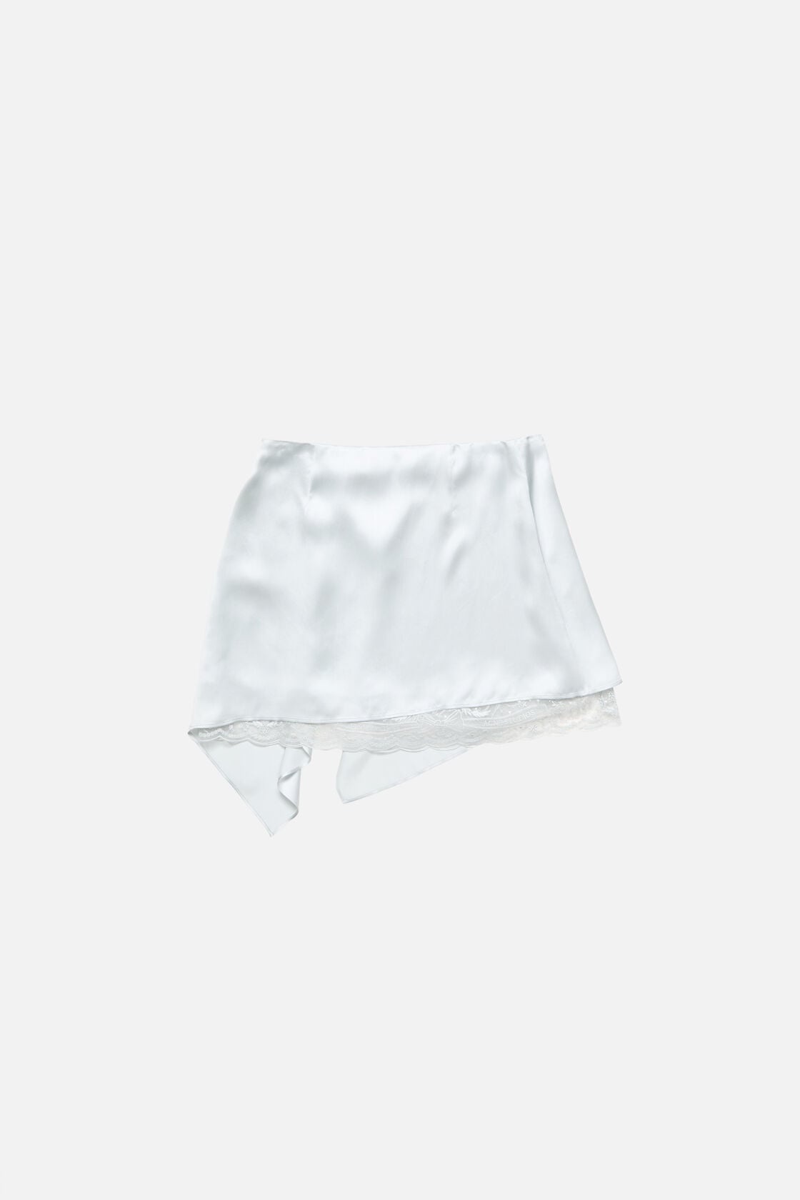 Ruffled satin skirt, Ice blue, 2000x
