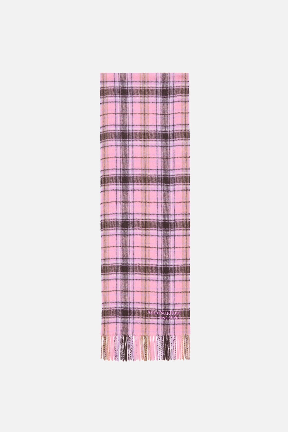 Cashmere scarf, Pink/black, 2000x