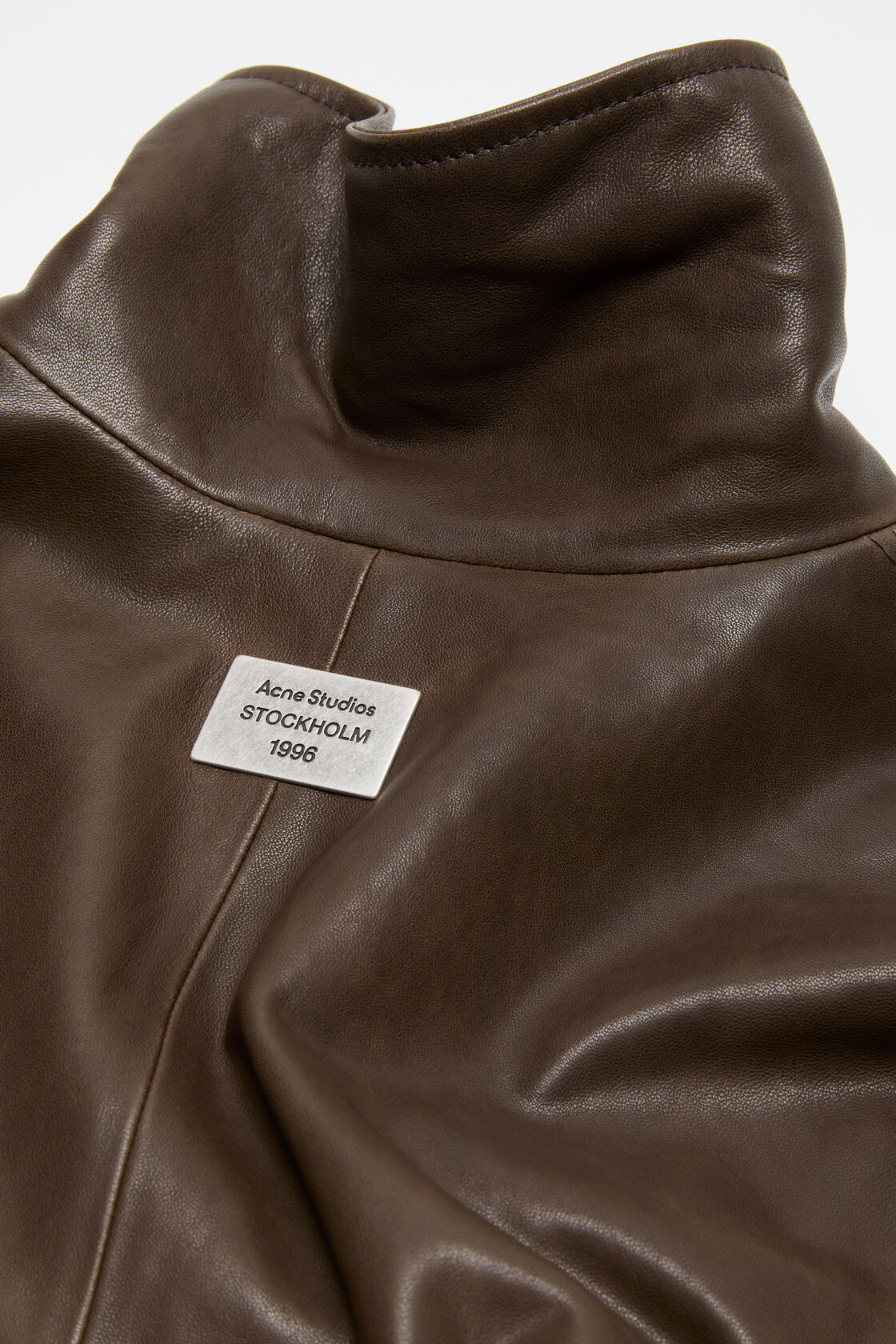 Leather blouson, Dark brown, 2000x