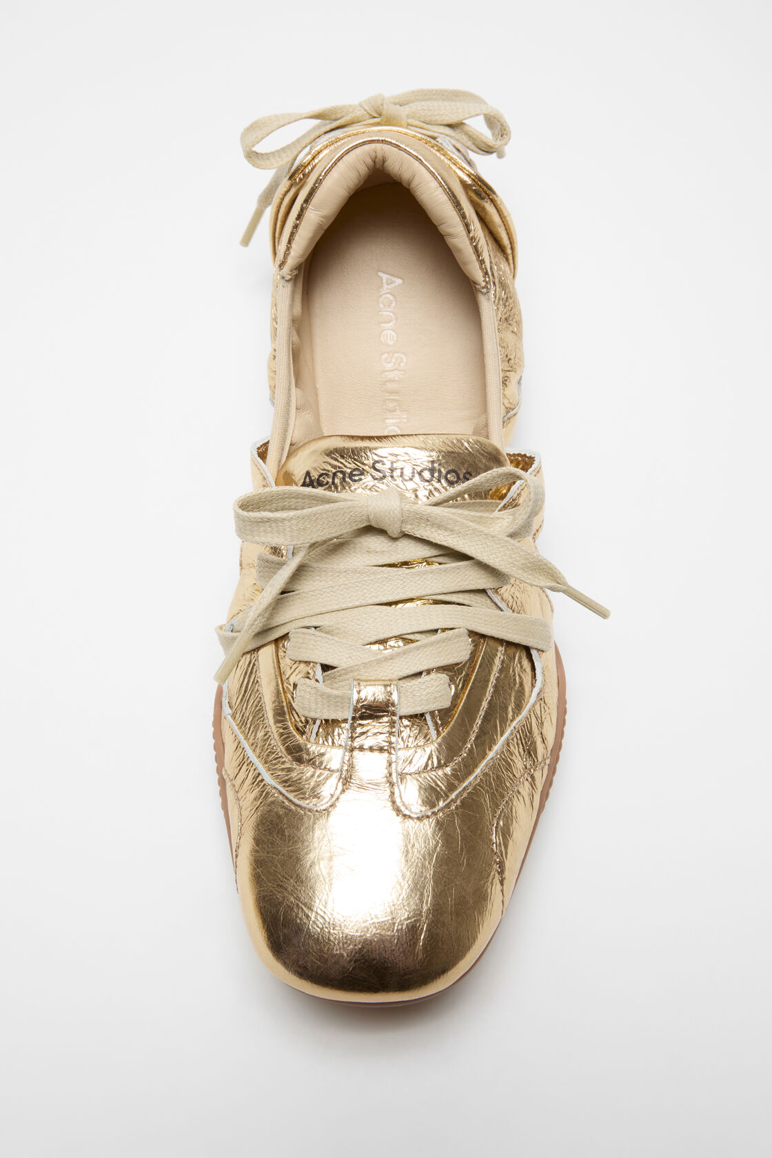 Lace-up leather shoes, Gold, 2000x