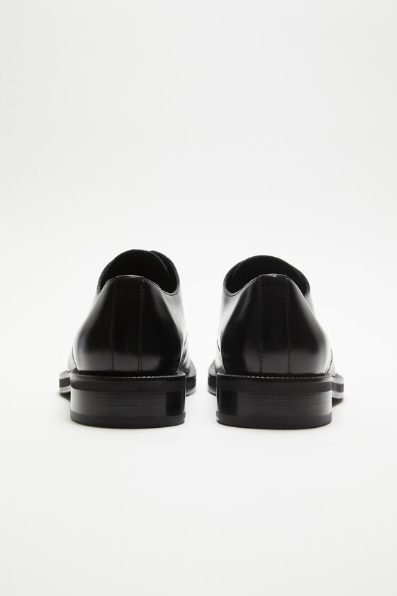 Acne Studios - Leather derby shoes - Black/black