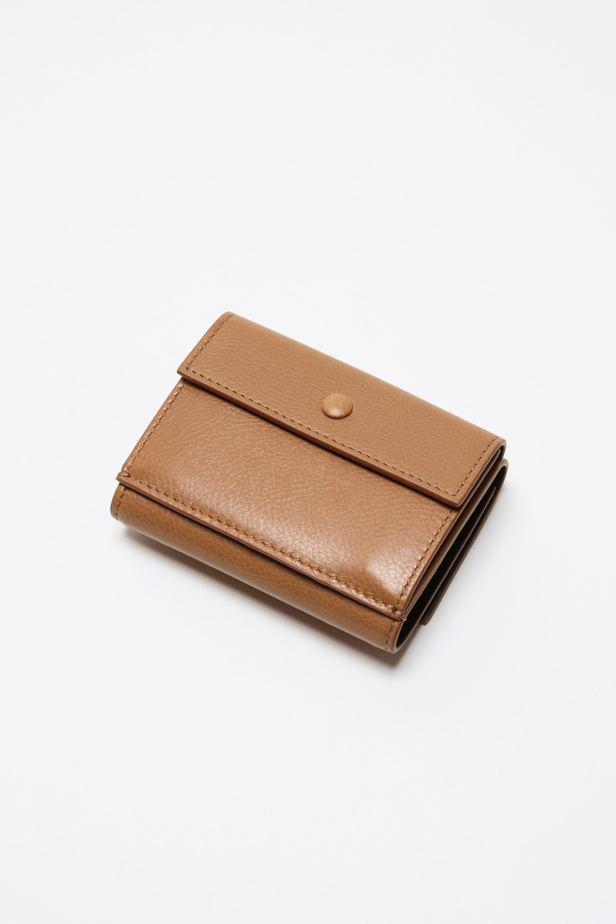 Acne Studios - レザー製三つ折りウォレット - キャラメルブラウン