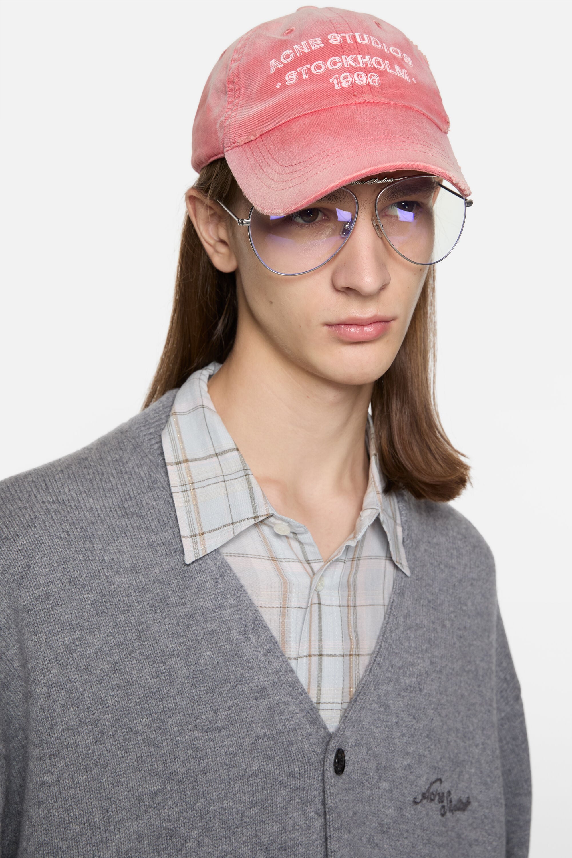 Acne Studios - Sprayed logo cap - Red