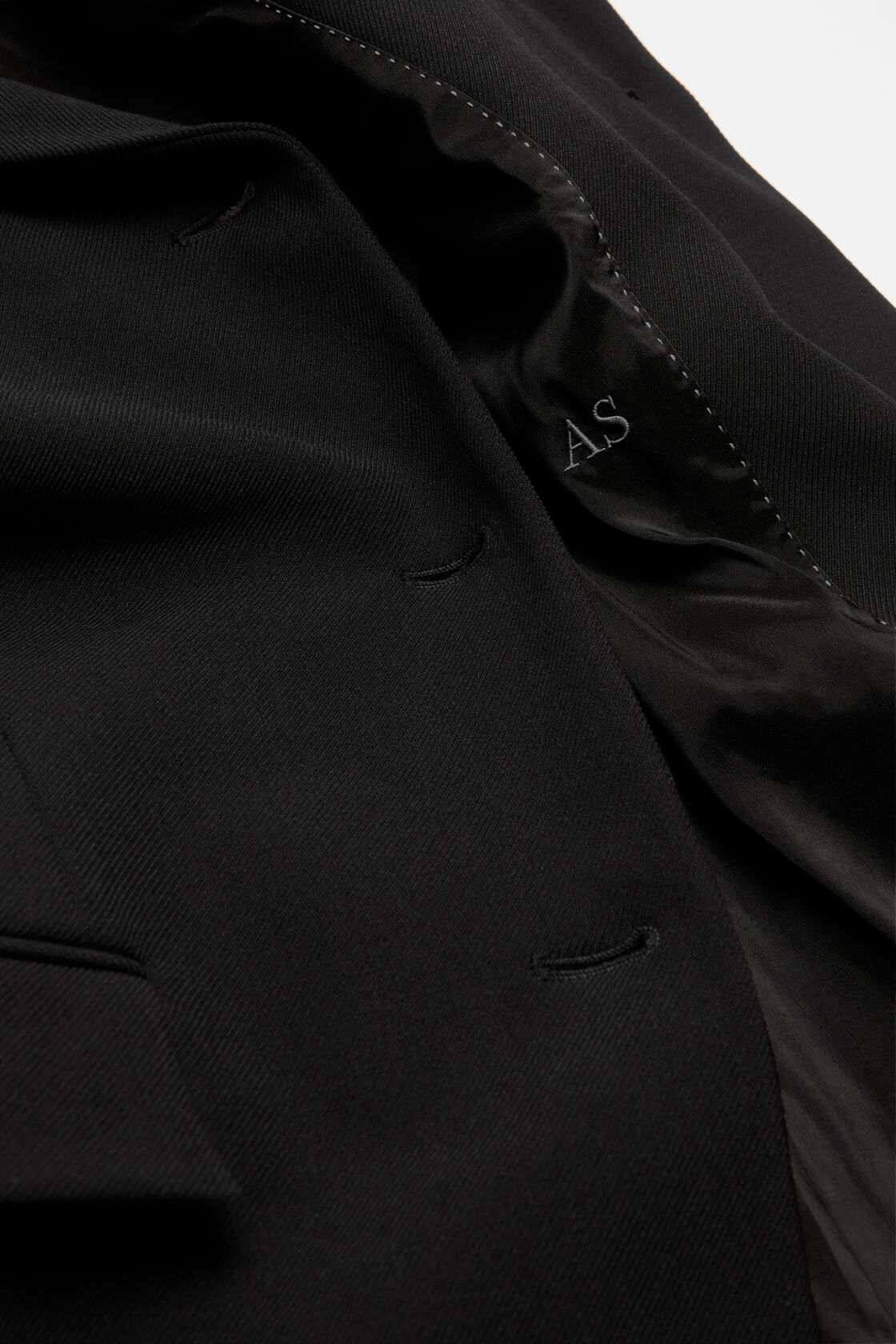 Fitted wool suit jacket, Black, 2000x