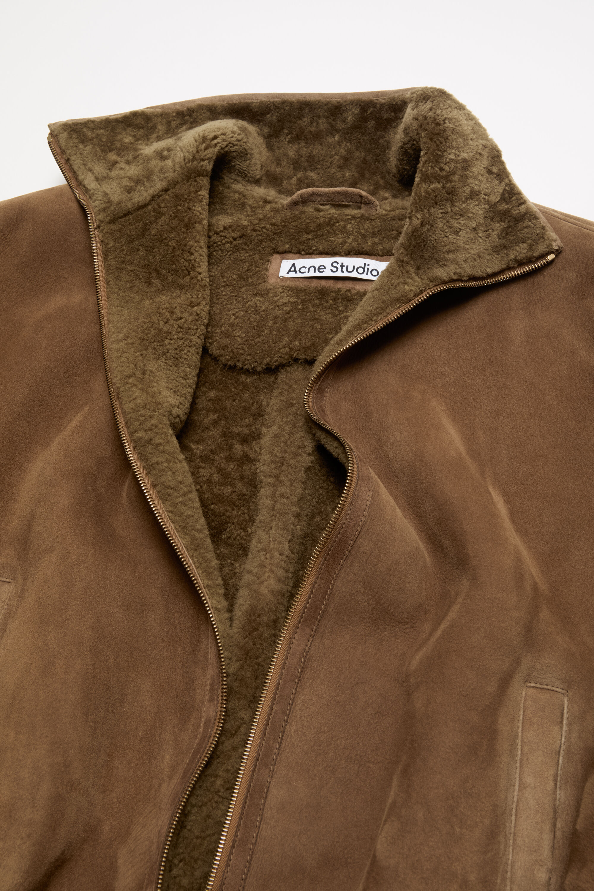 Acne Studios - Shearling Bomber Jacket - Chestnut brown