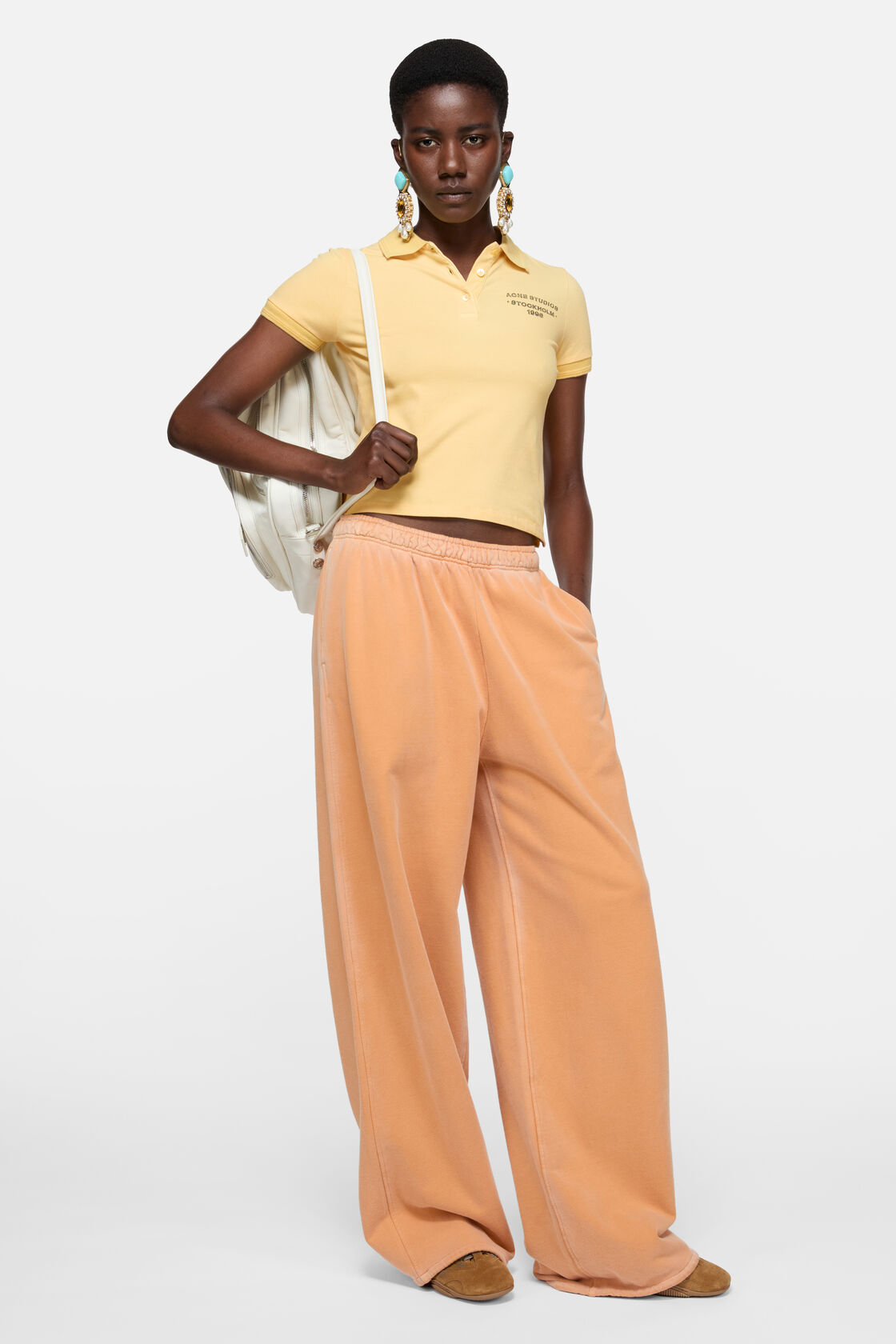 Washed polo t-shirt, Warm yellow, 2000x