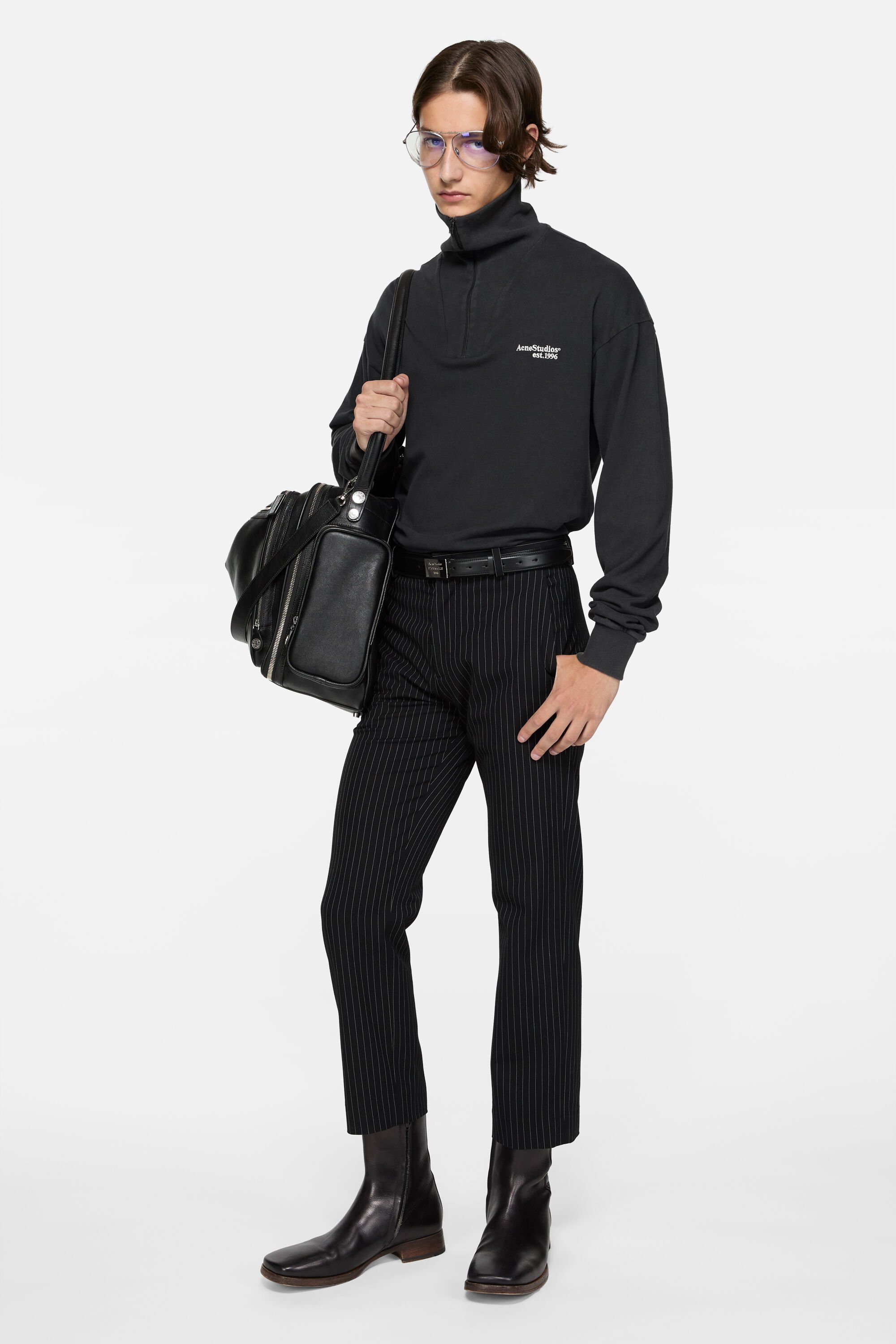 Acne Studios - Zip-up logo sweatshirt - Black