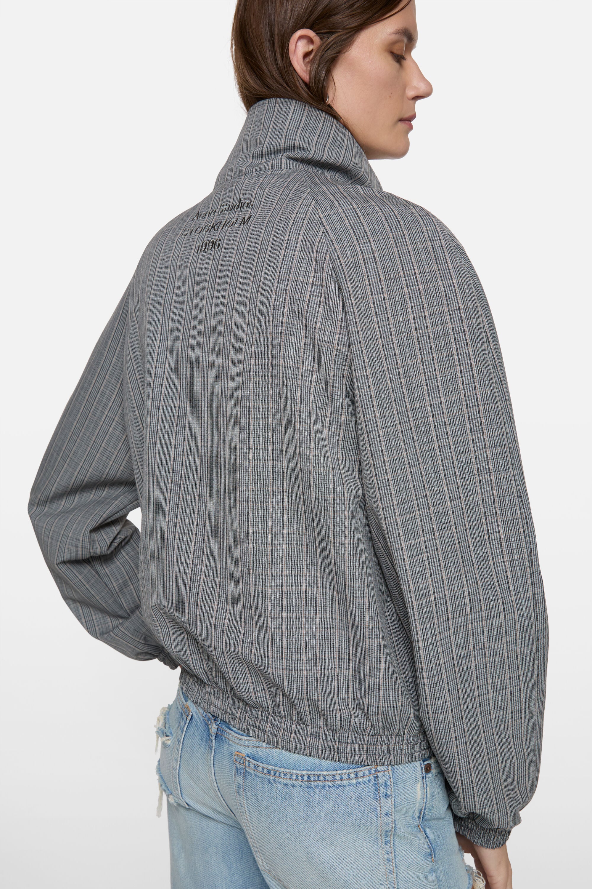 Acne Studios - Technical check jacket - Multi grey