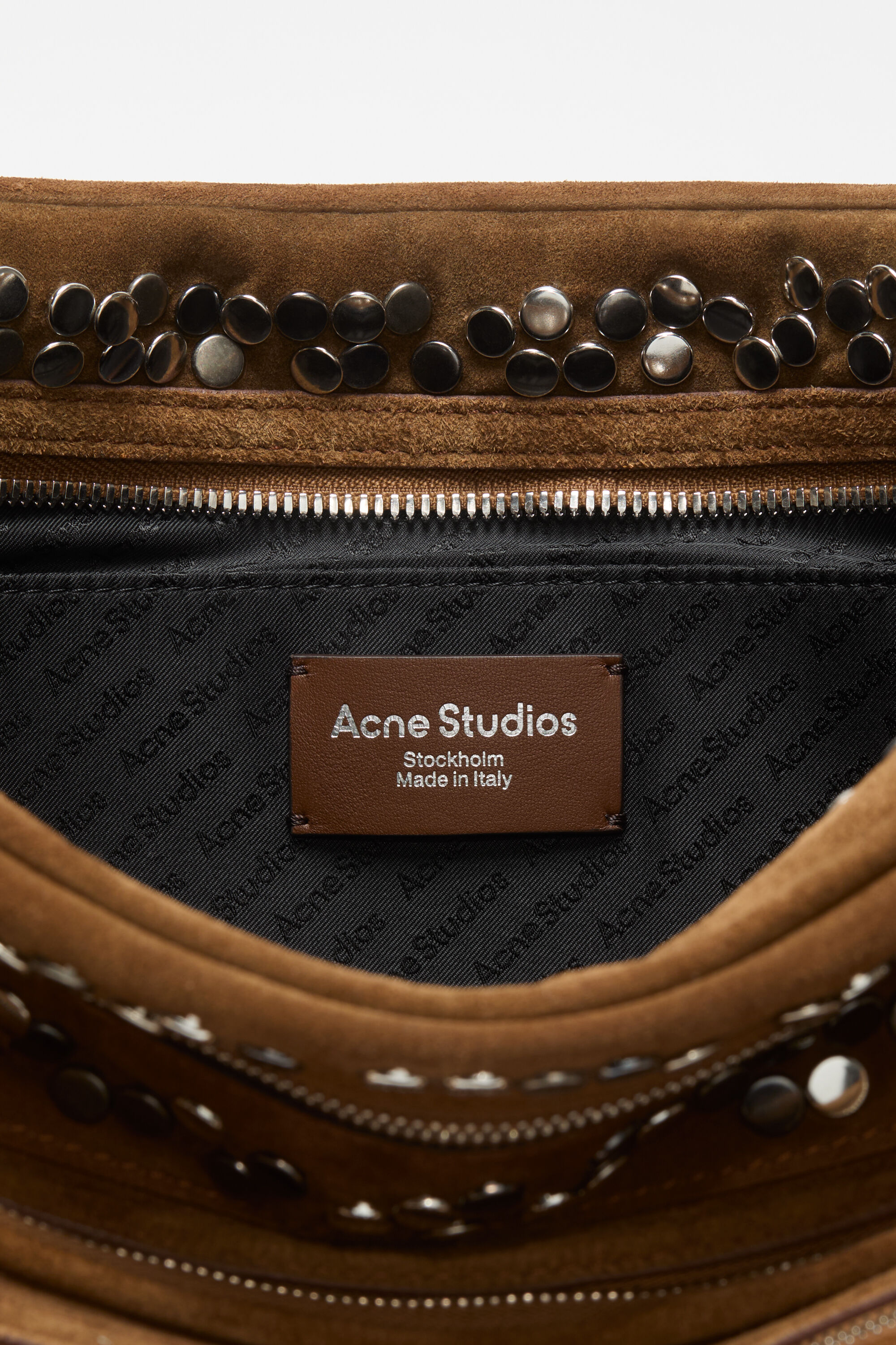 Acne Studios - Camero Camera bag with rivets - Cognac brown