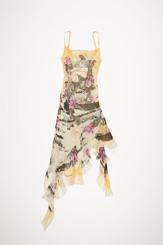 Acne Studios - Printed strap dress - Multi yellow