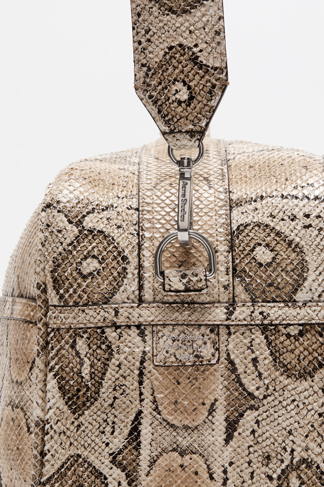 Camero snake print duffle bag, Beige Multi, 2000x